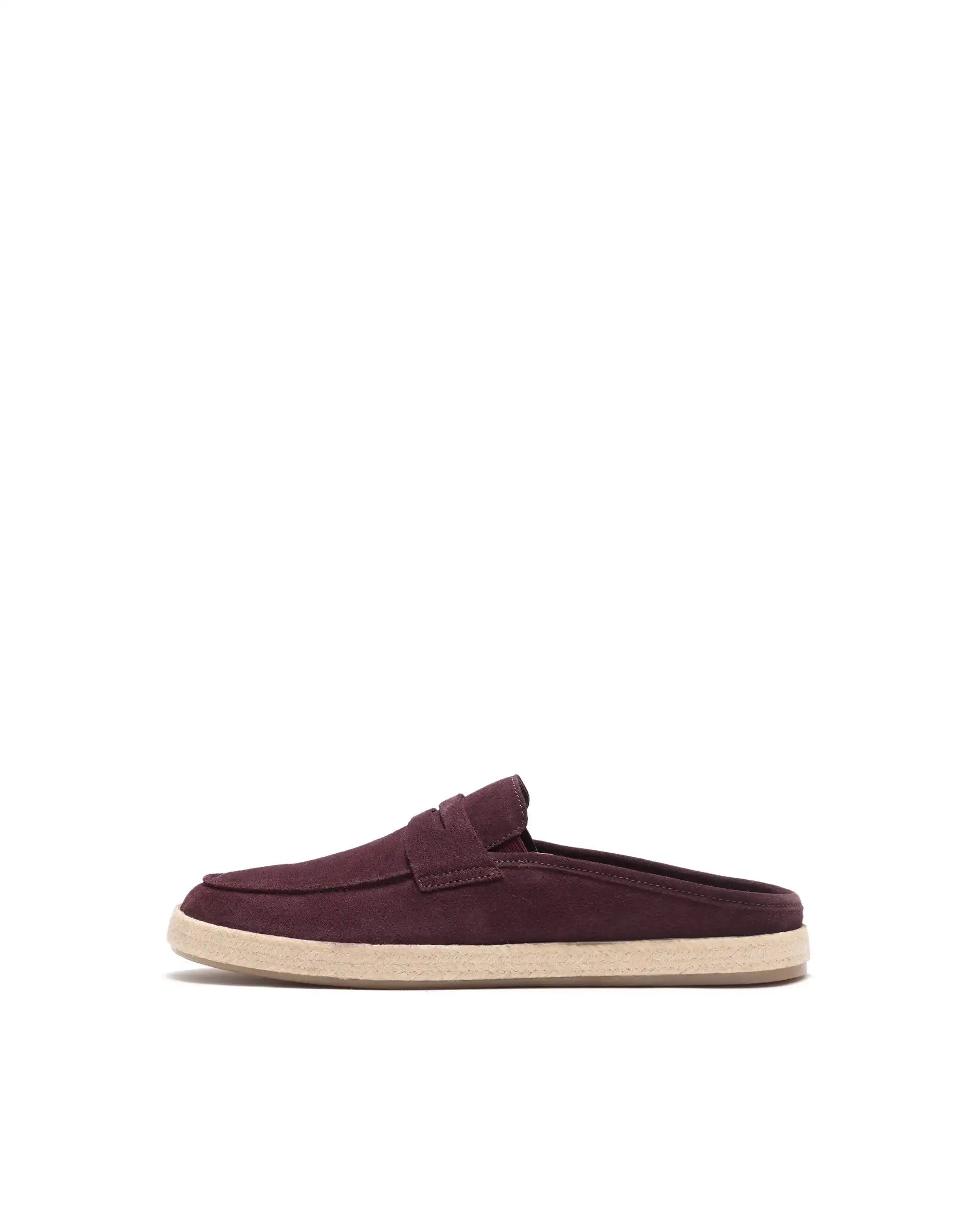 Rare Rabbit Men Diago Bordo Suede Leather Slip-On Closure Shoes