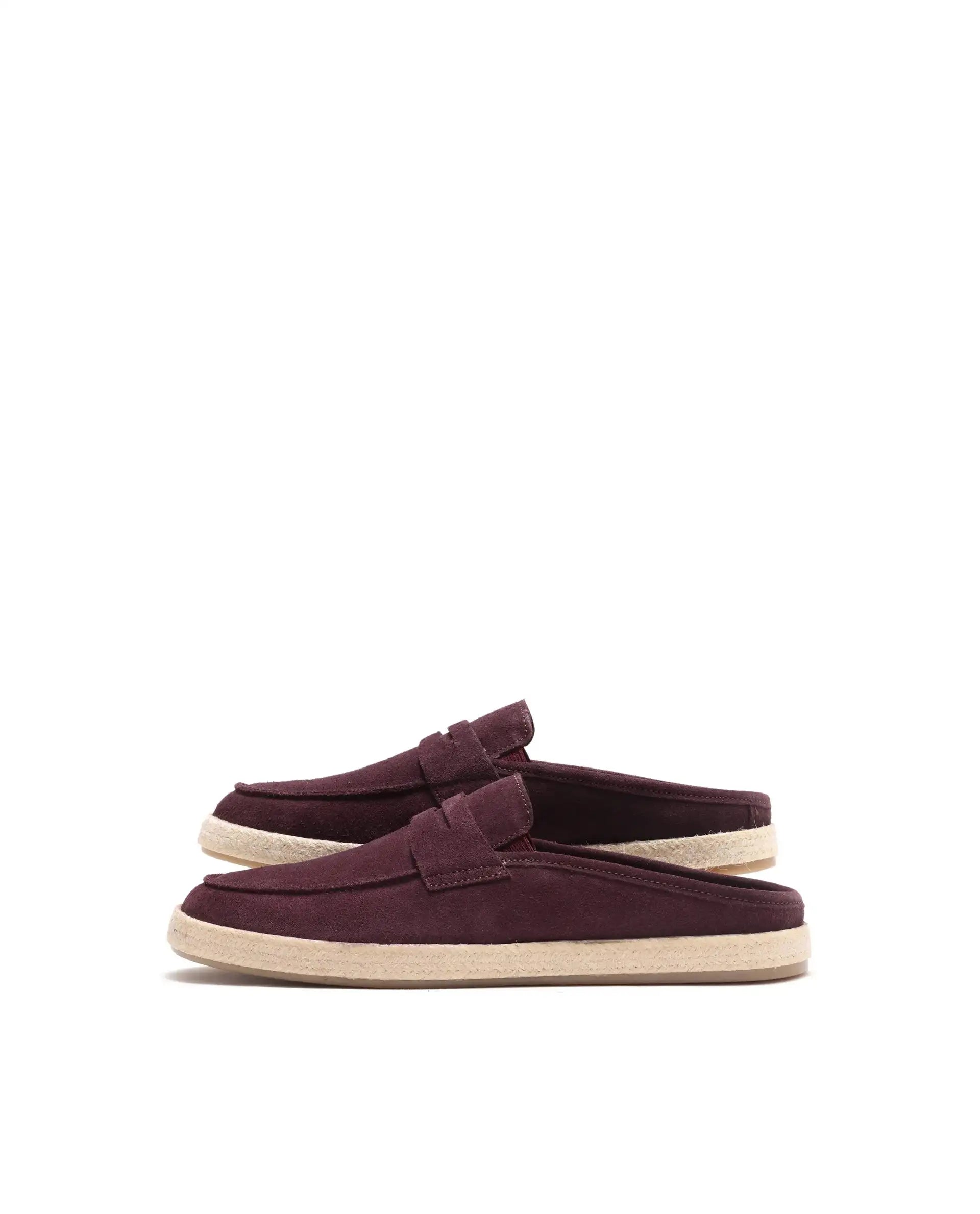 Rare Rabbit Men Diago Bordo Suede Leather Slip-On Closure Shoes