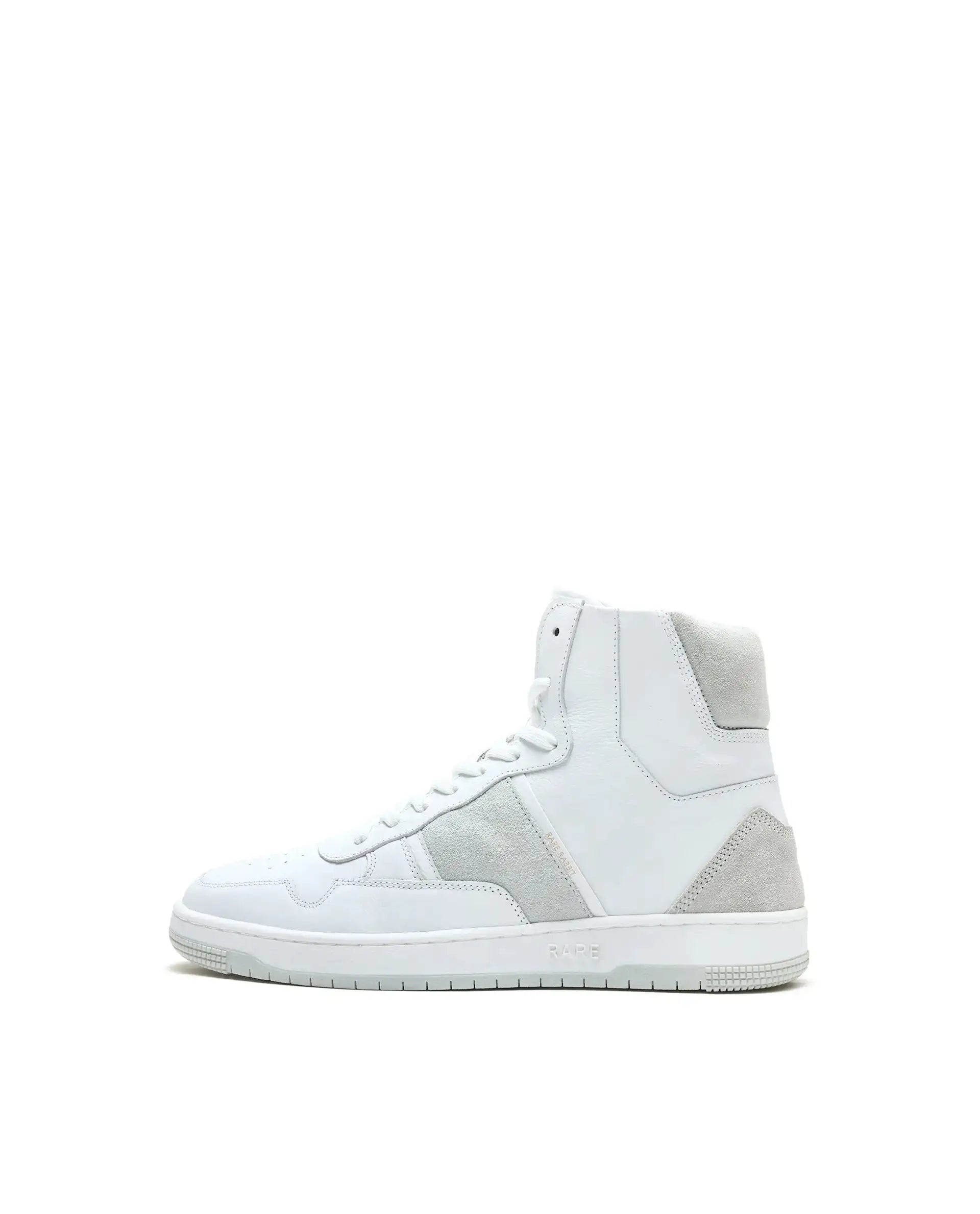 Rare Rabbit Men's Dist Cement Leather Lace-Up Closure High-Top Sneaker