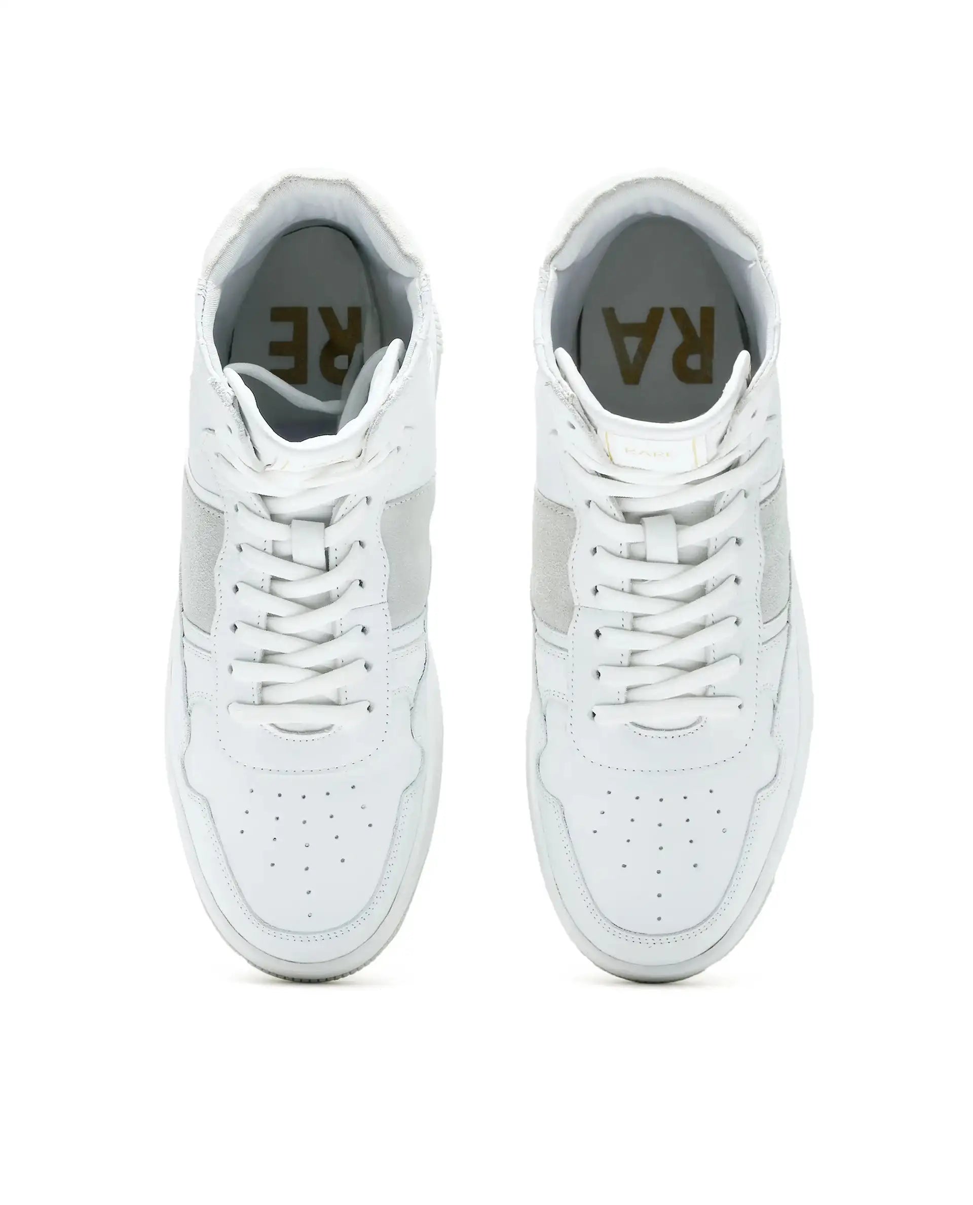 Rare Rabbit Men's Dist Cement Leather Lace-Up Closure High-Top Sneaker