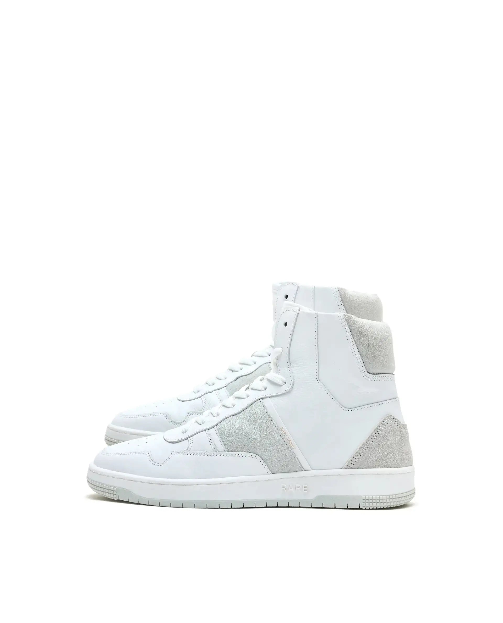 Rare Rabbit Men's Dist Cement Leather Lace-Up Closure High-Top Sneaker