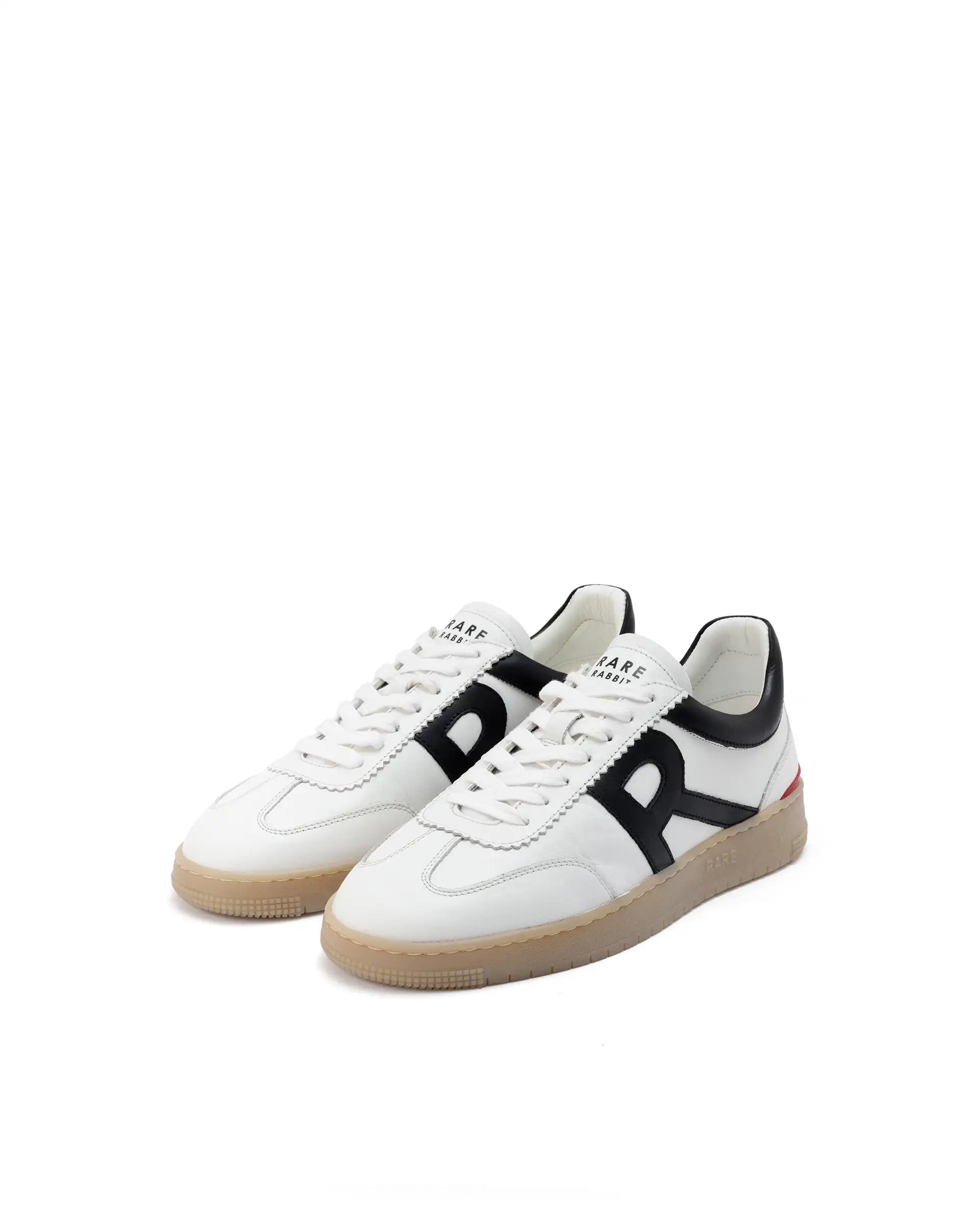 Rare Rabbit Men's Dorset Pro White Genuine Leather Shoes Low-Top Lace-Up Dual Tone Sneaker Shoes