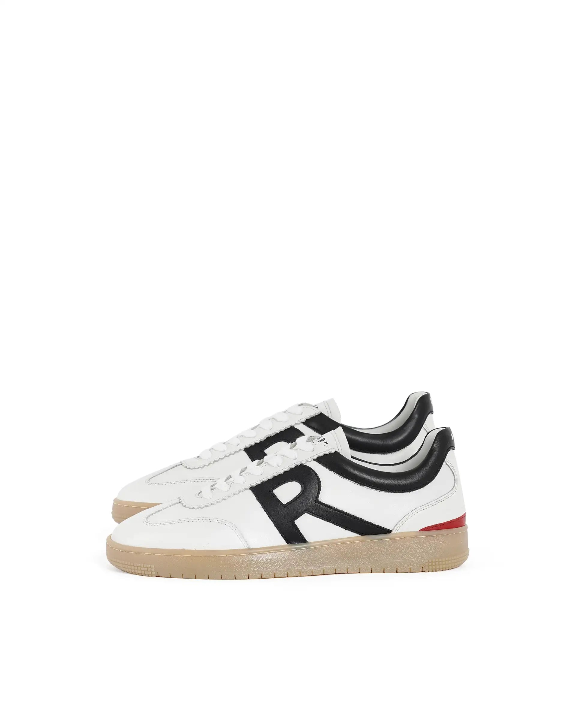 Rare Rabbit Men's Dorset Pro White Genuine Leather Shoes Low-Top Lace-Up Dual Tone Sneaker Shoes
