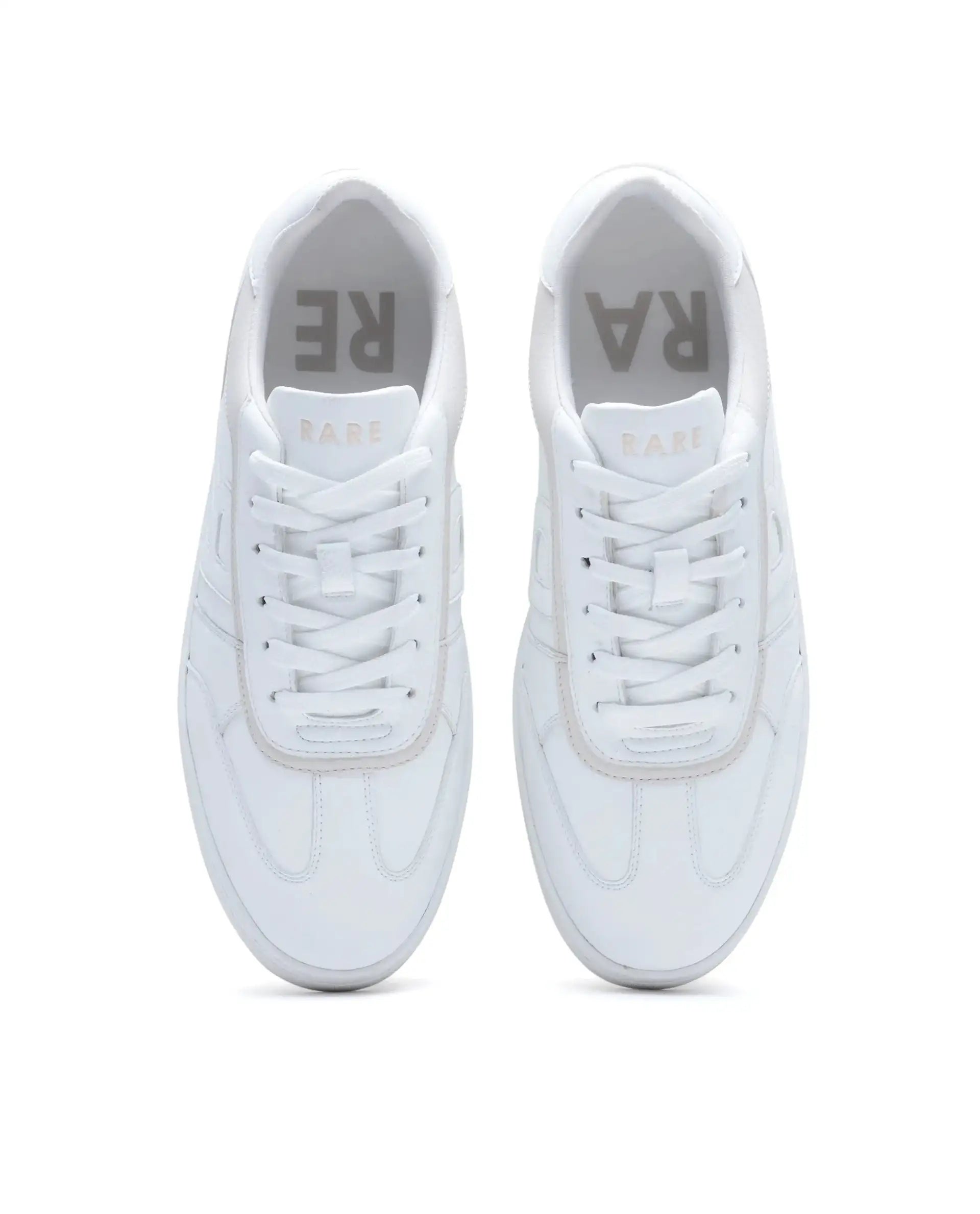 Rare Rabbit Men's Dual White Micro Leather Sneaker