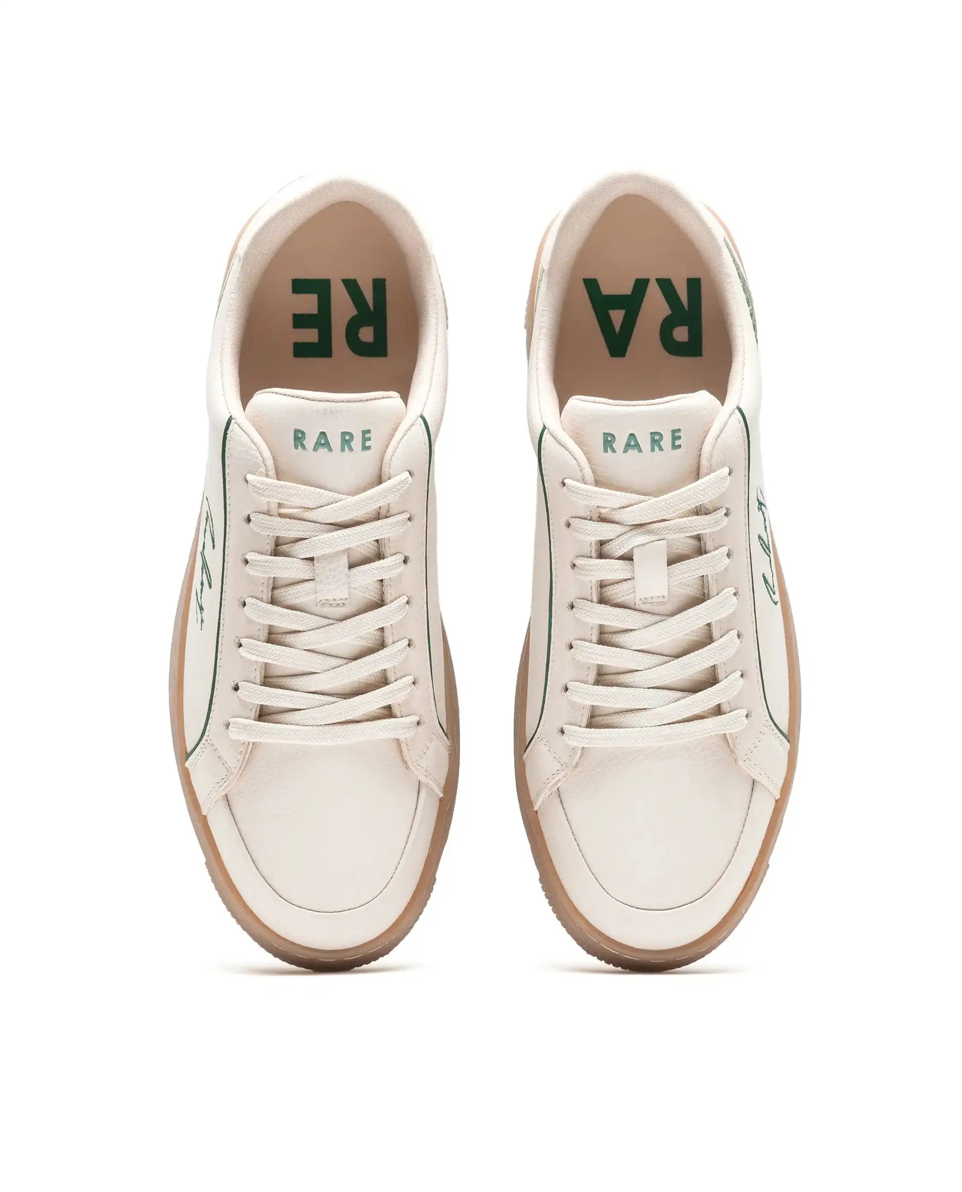 Rare Rabbit Men's Elleo Beige Micro Leather Sneaker