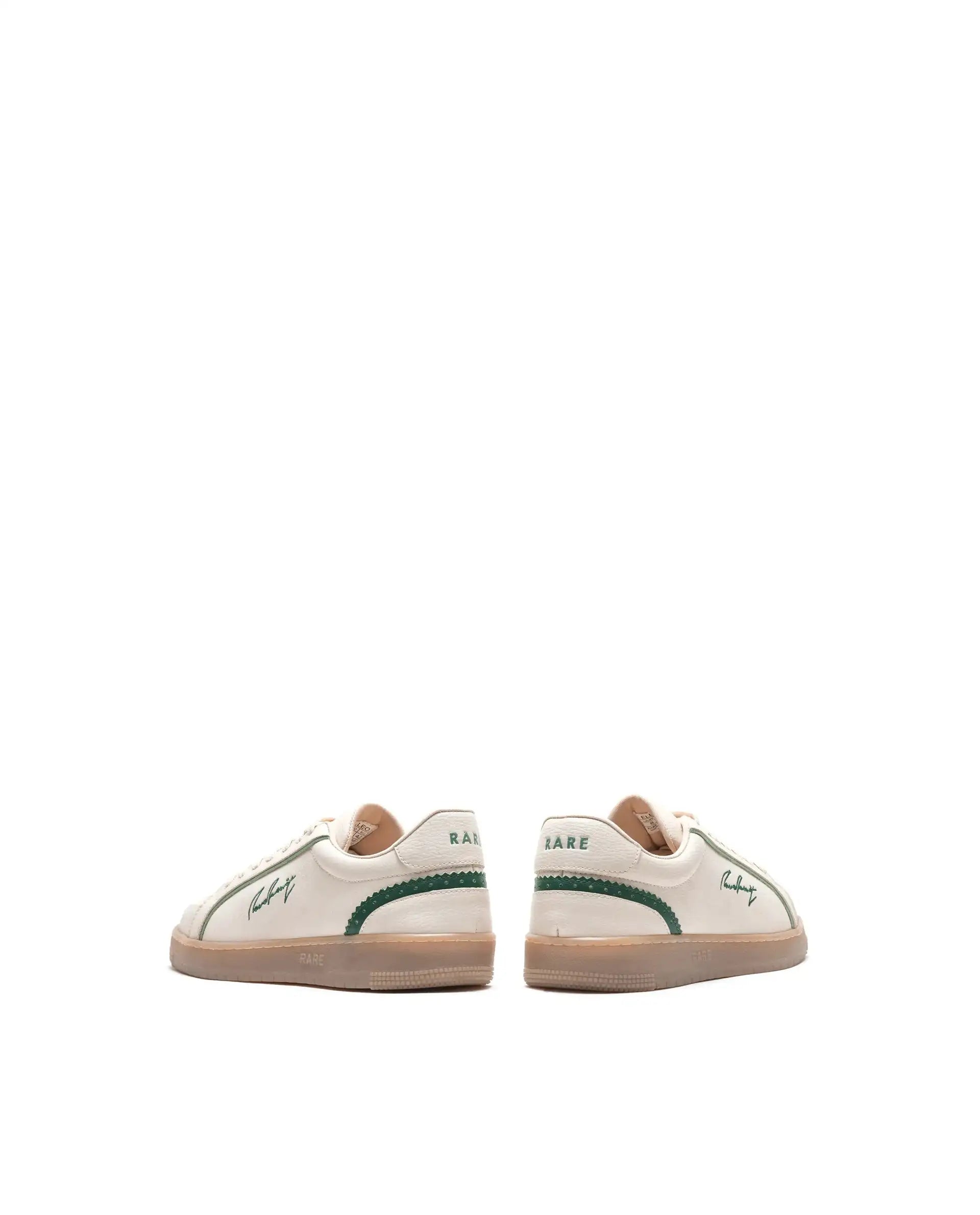 Rare Rabbit Men's Elleo Beige Micro Leather Sneaker