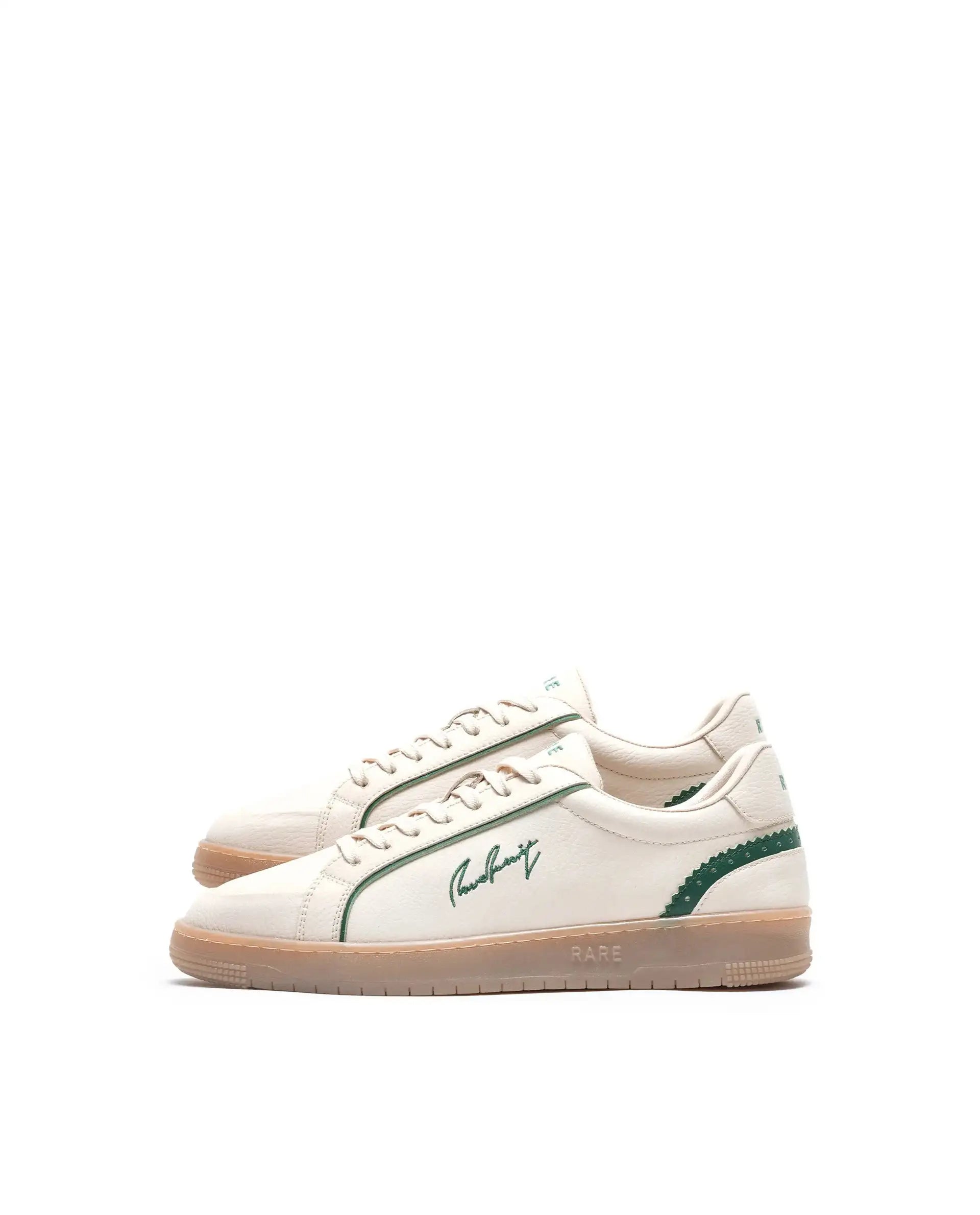 Rare Rabbit Men's Elleo Beige Micro Leather Sneaker