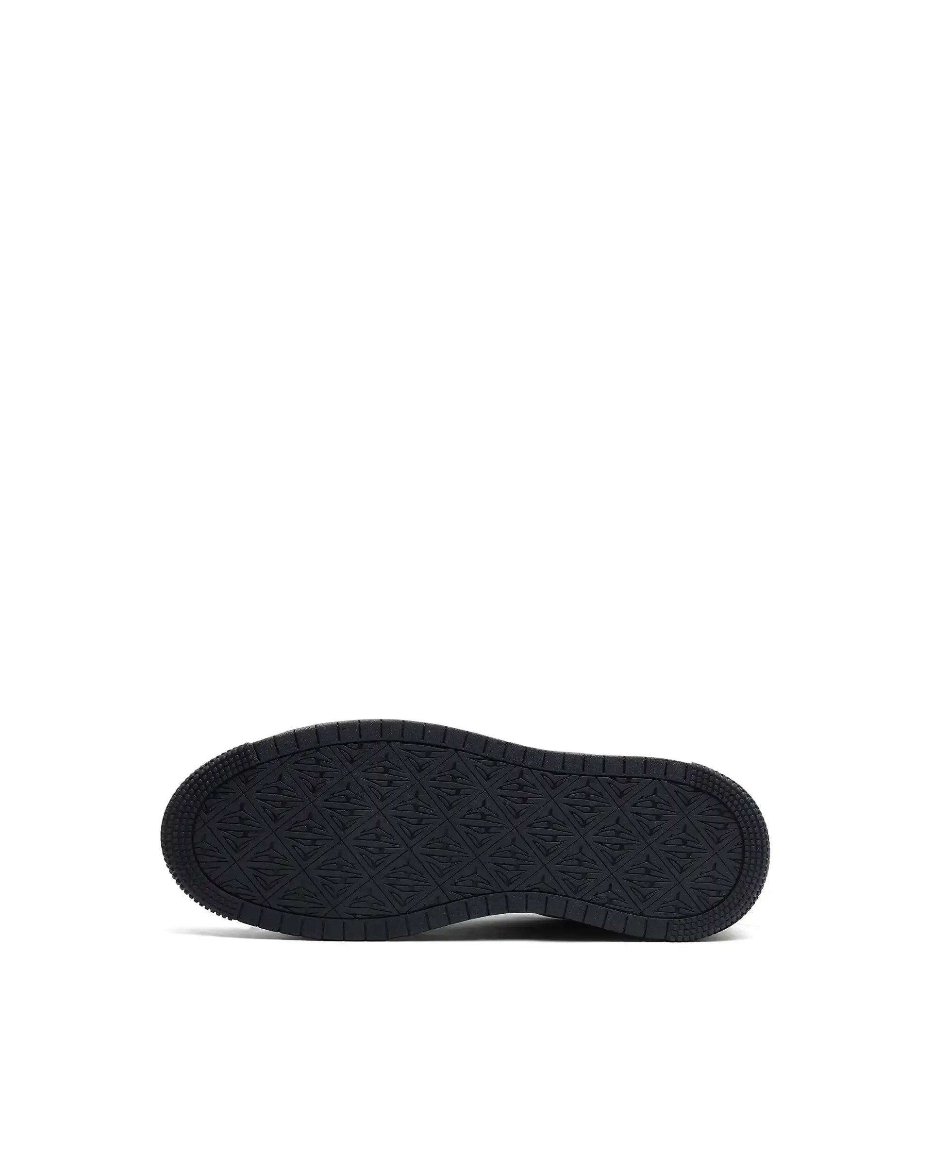 Rare Rabbit Men's Elleo Black Micro Leather Sneaker