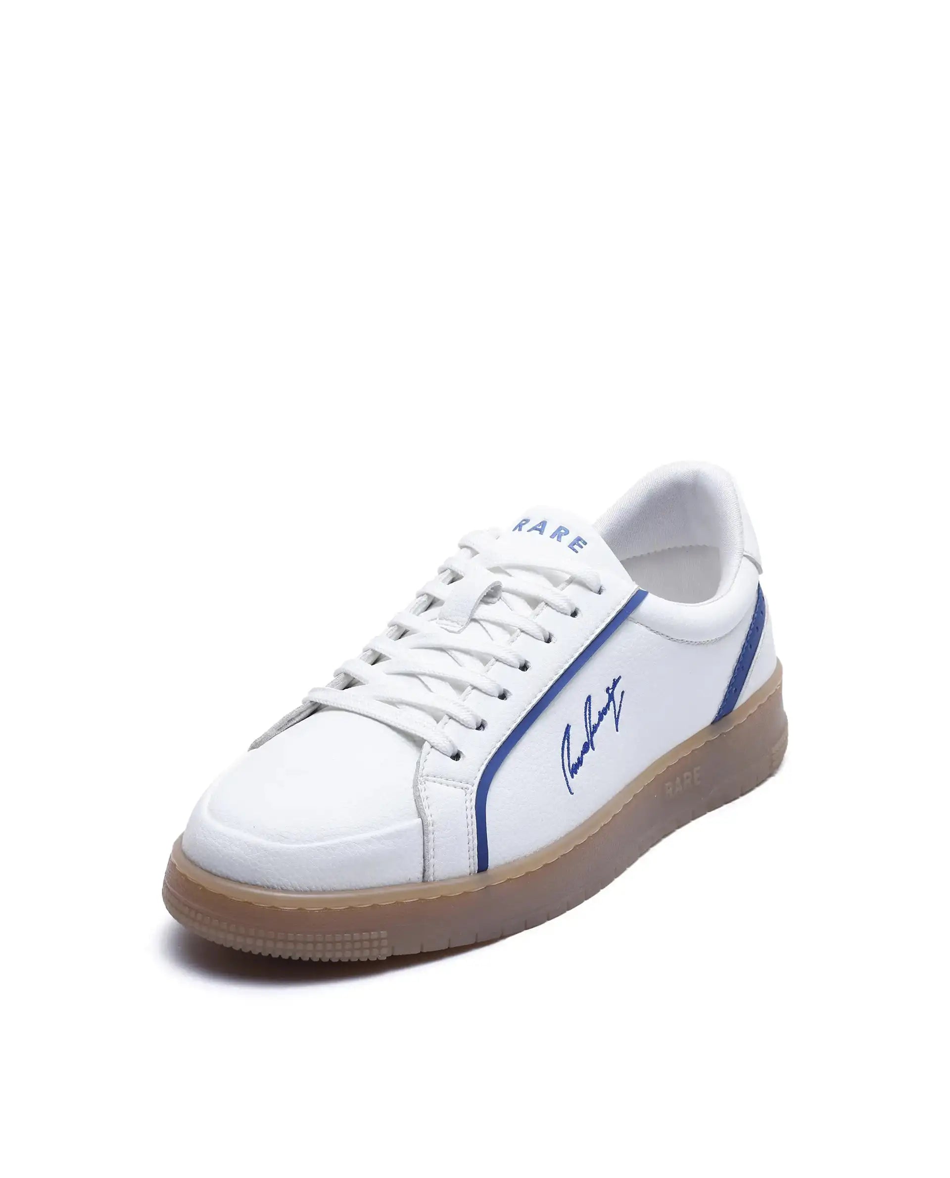 Rare Rabbit Men's Elleo Blue Micro Leather Sneaker