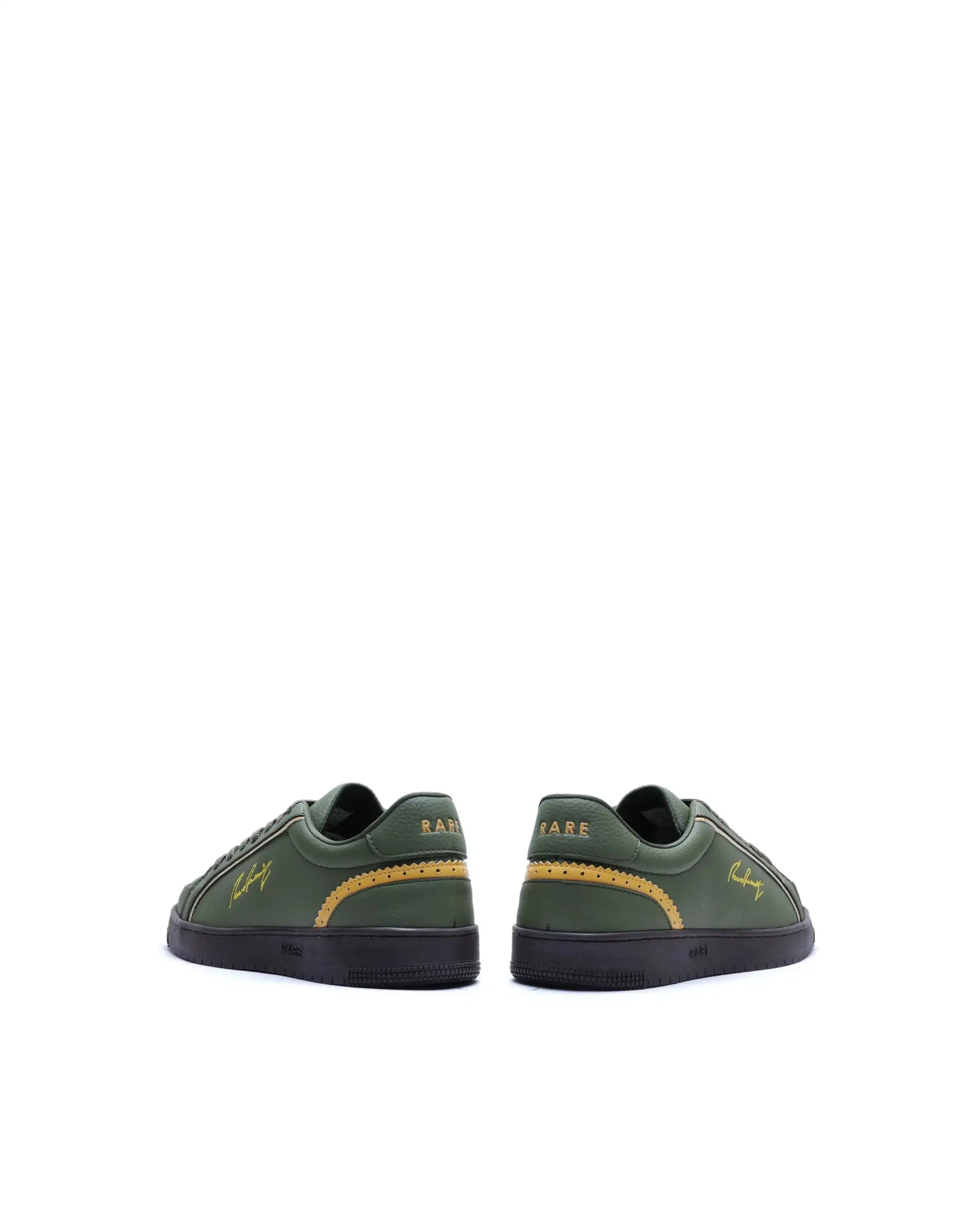 Rare Rabbit Men's Elleo Olive Micro Leather Sneaker