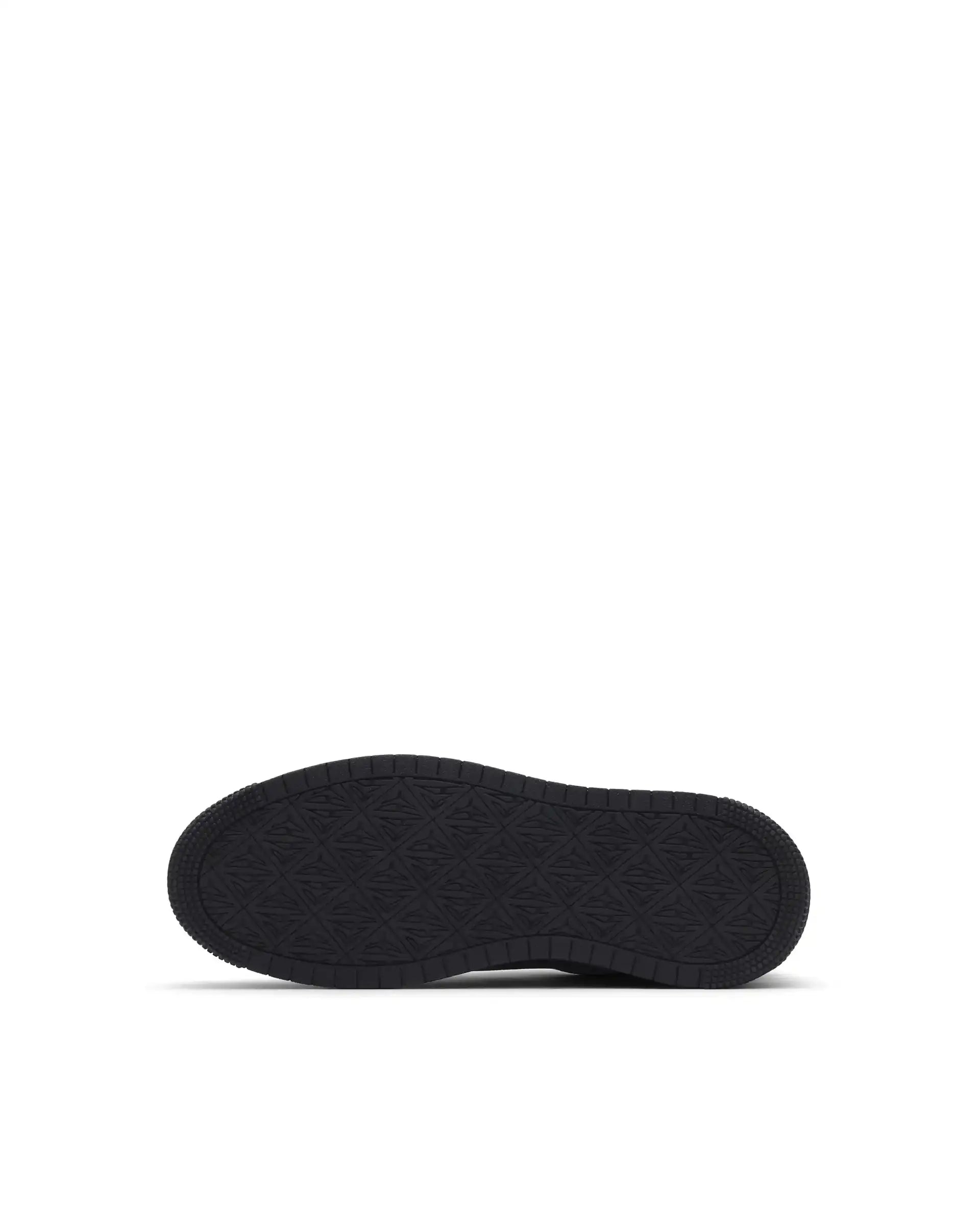 Rare Rabbit Men Elliot Black Genuine Leather Embroidered Signature Low-Top Lace-Up Closure Sneaker