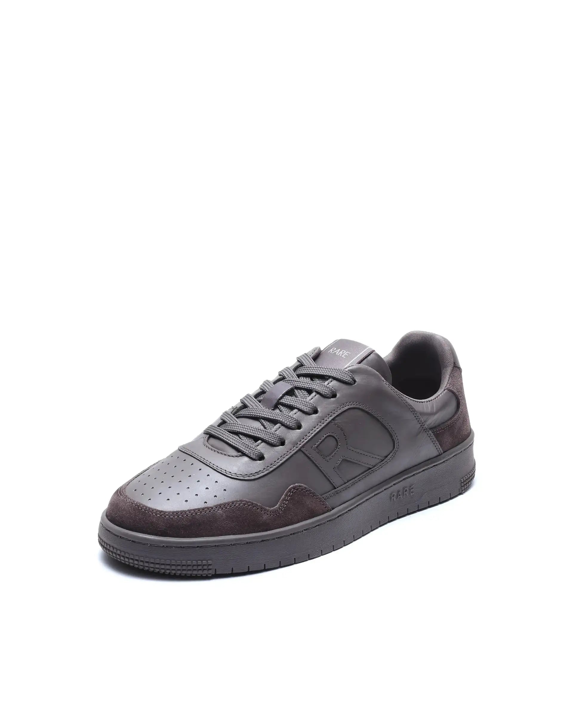 Rare Rabbit Men's Elysium Dark Grey Lace-Up Closure Sneaker