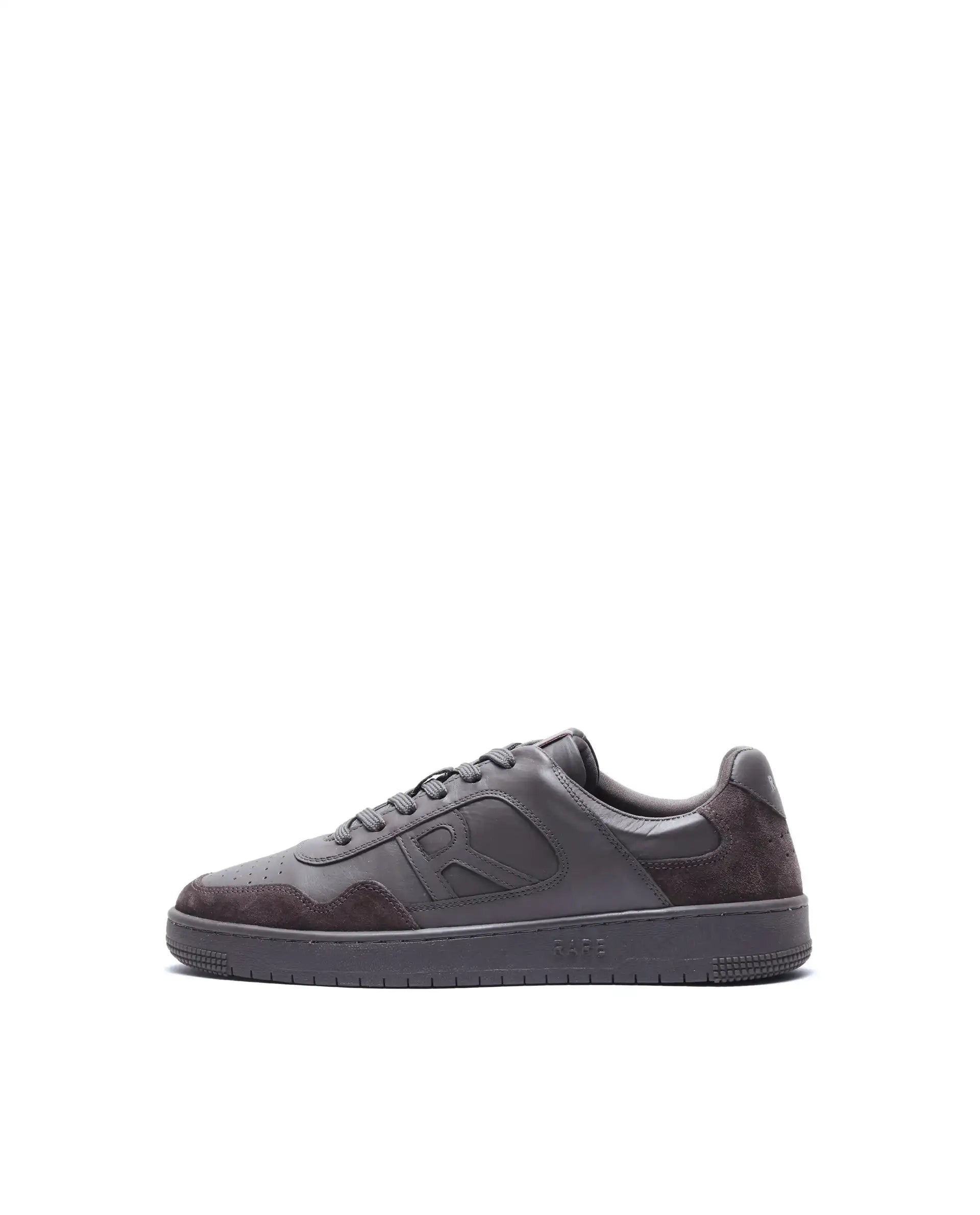 Rare Rabbit Men's Elysium Dark Grey Lace-Up Closure Sneaker