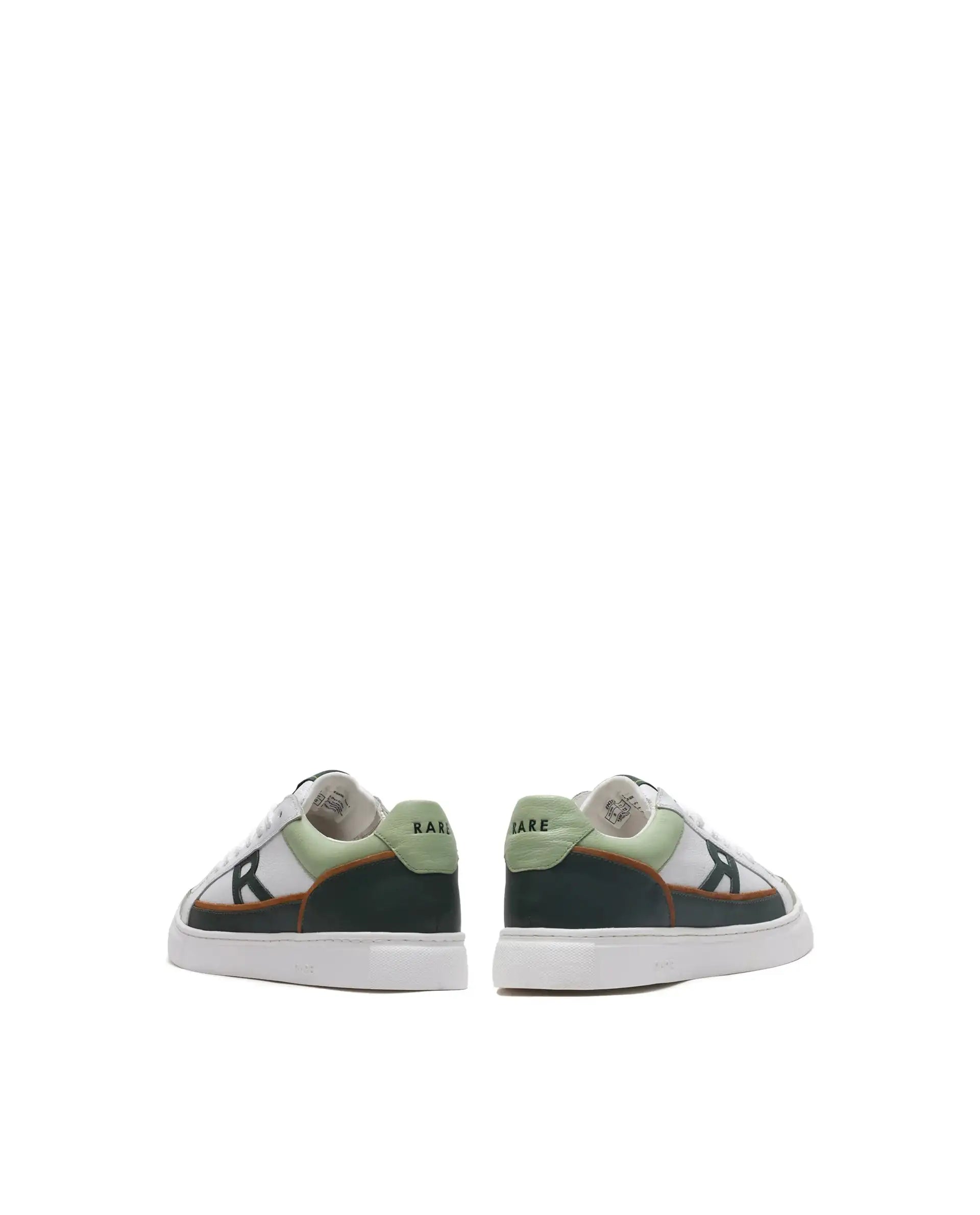 Rare Rabbit Men's Enzo Green Leather Lace-Up Closure Sneaker