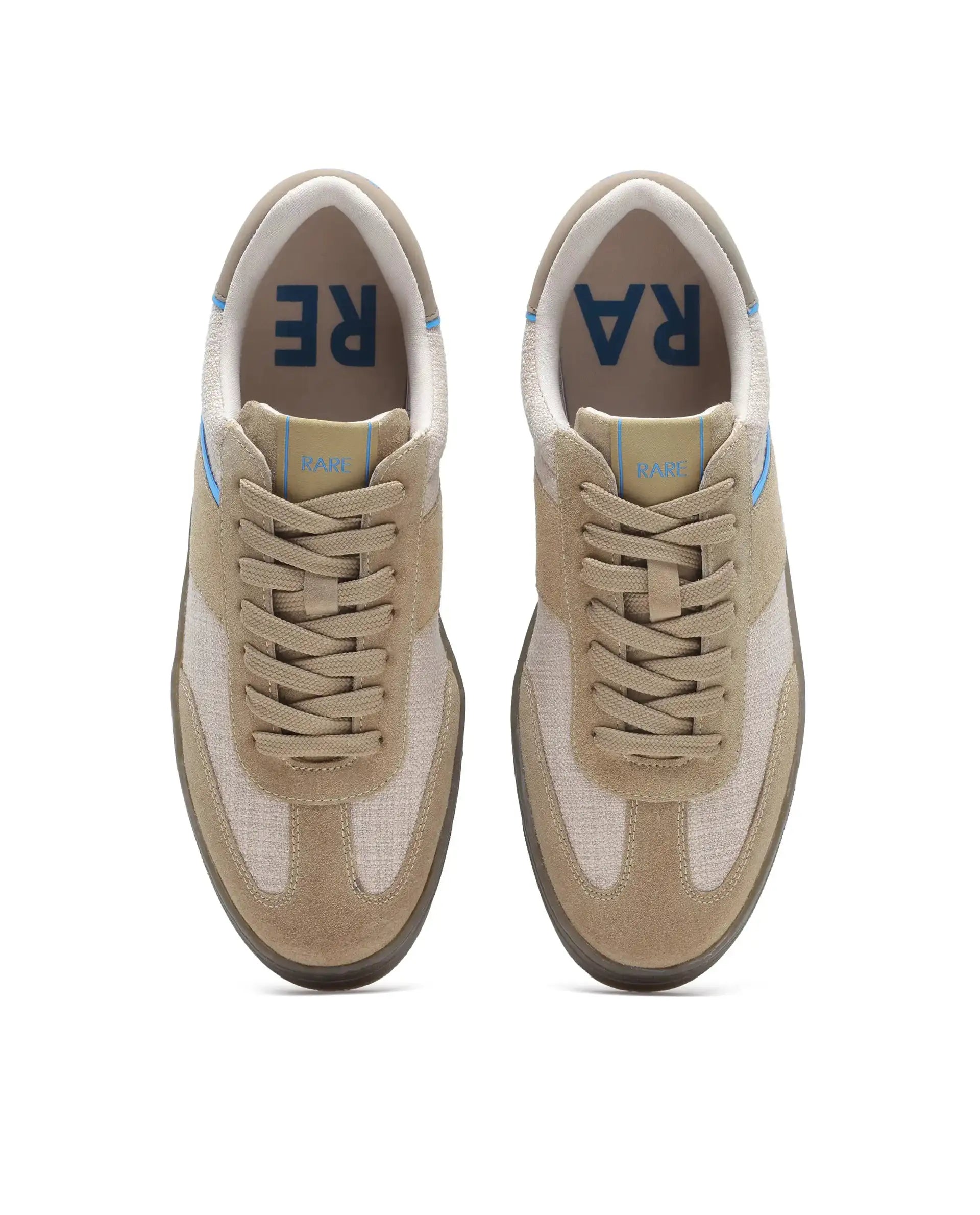 Rare Rabbit Men's Fizzo Beige Suede Sneaker