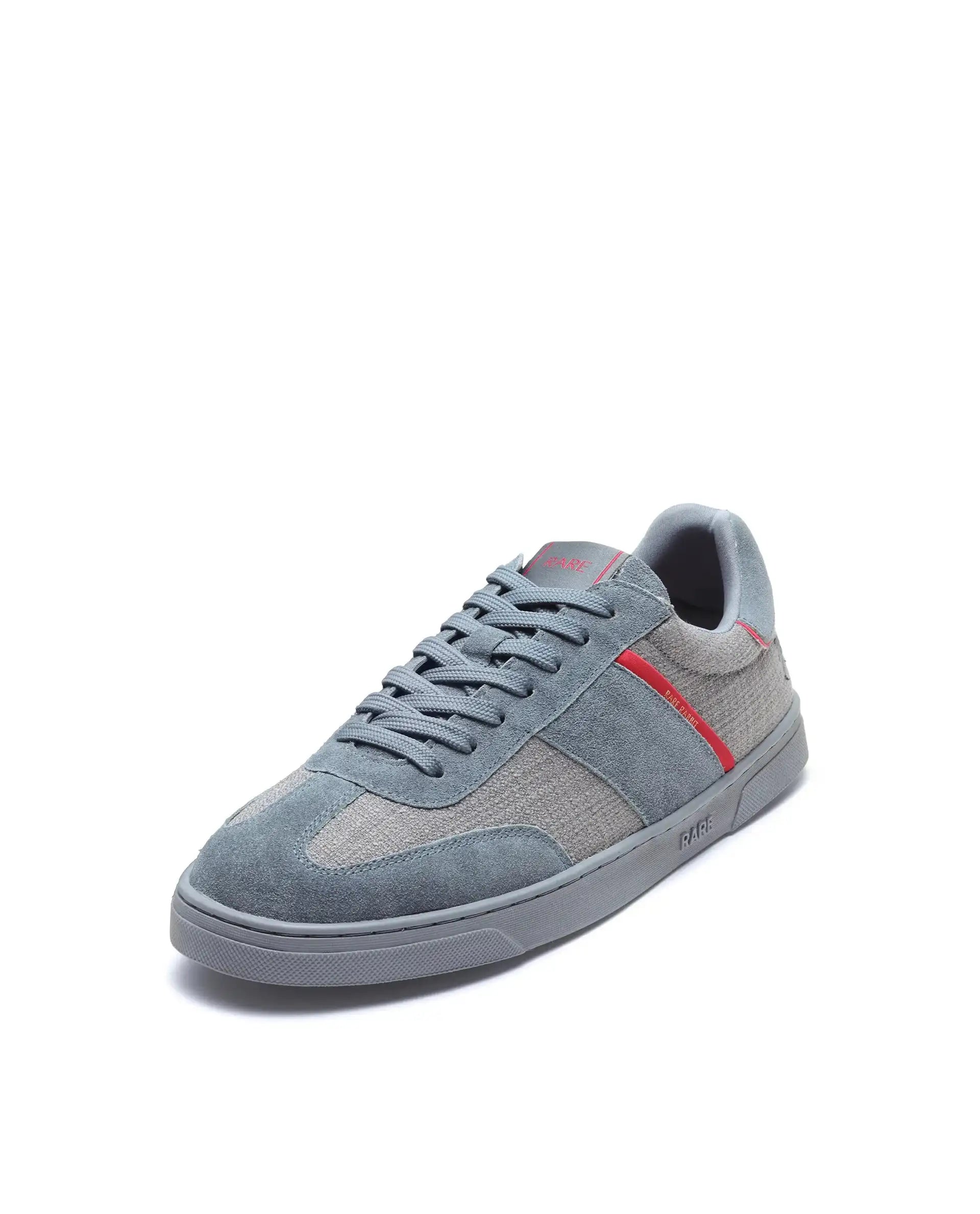 Rare Rabbit Men's Fizzo Grey Suede Sneaker