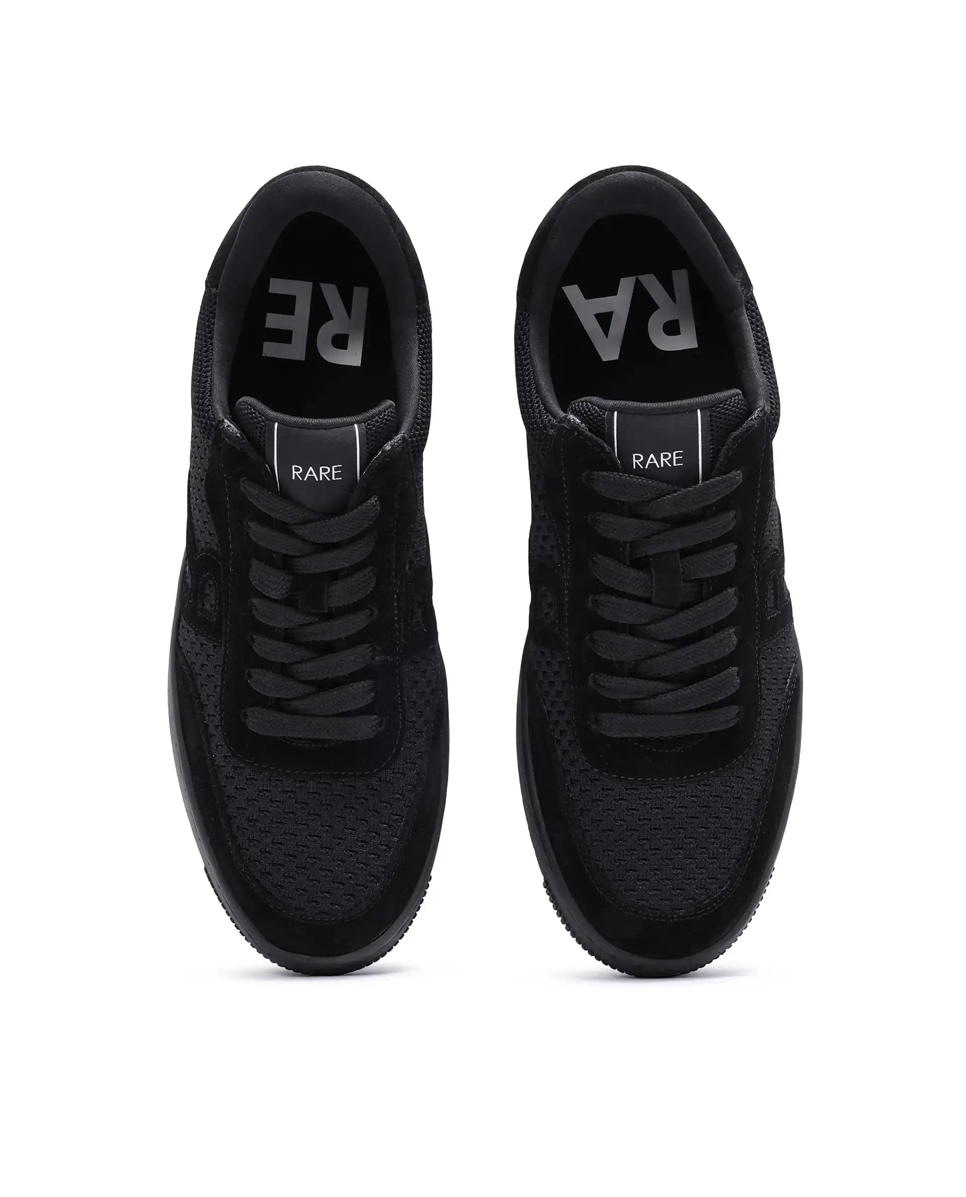 Rare Rabbit Men's Flint Black Lace-Up Closure Sneaker