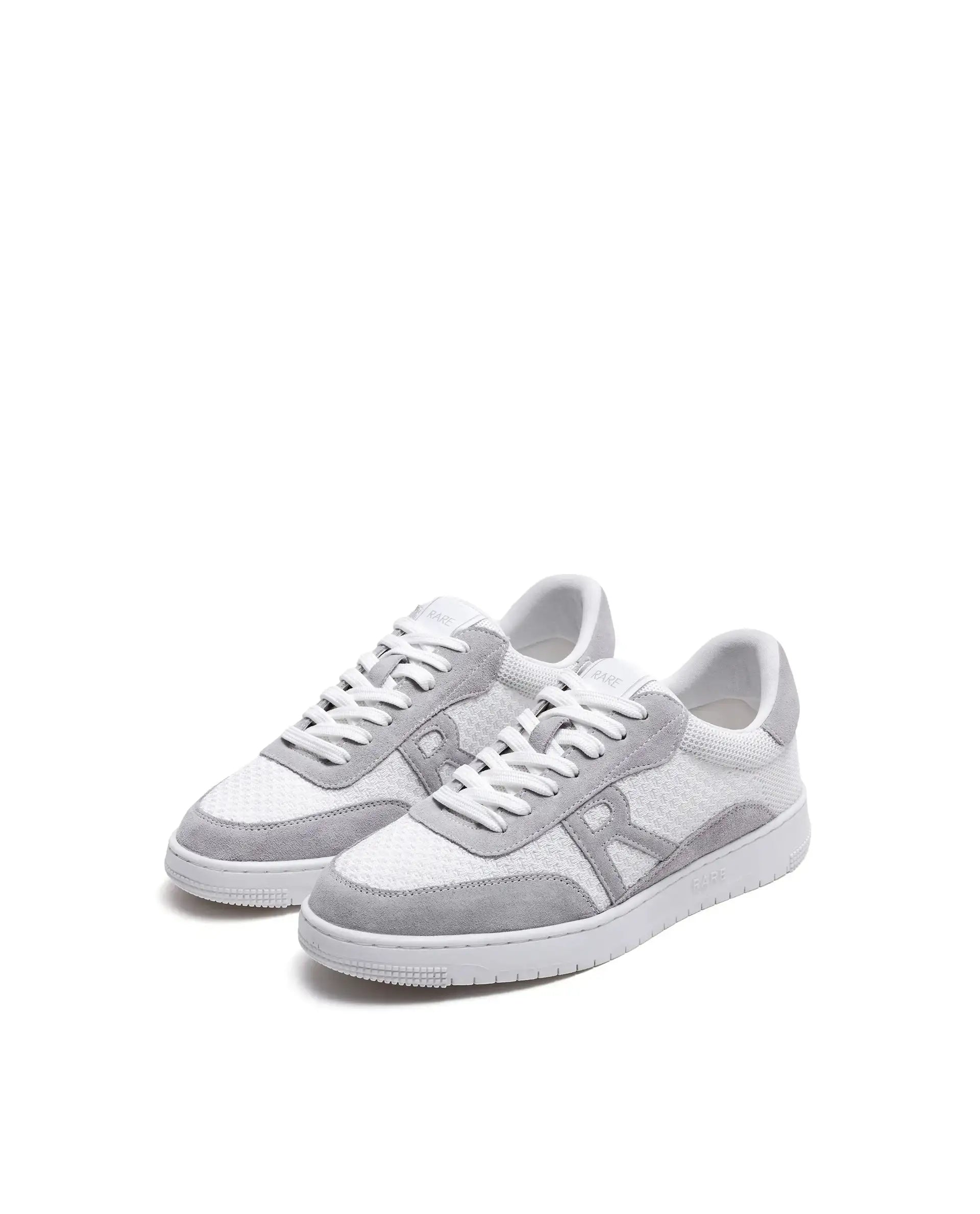 Rare Rabbit Men's Flint White Leather Lace-Up Closure Sneaker