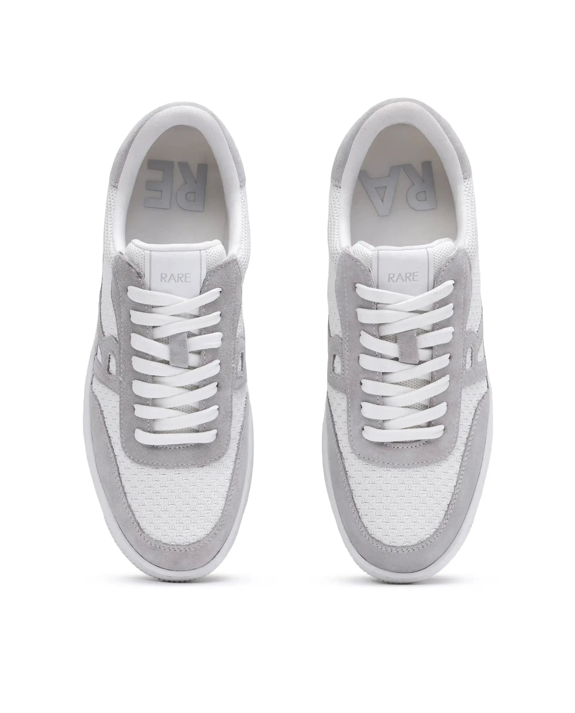 Rare Rabbit Men's Flint White Leather Lace-Up Closure Sneaker