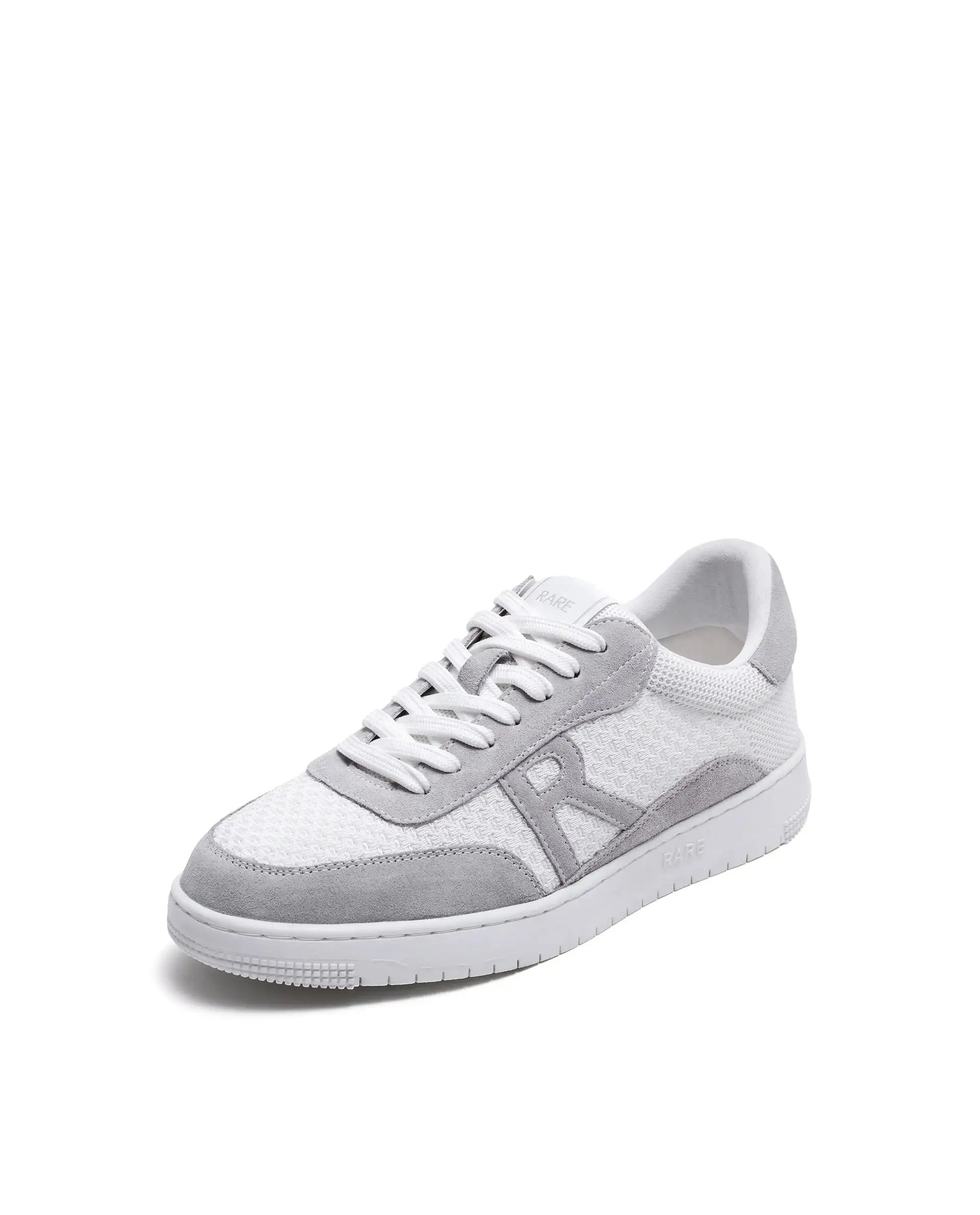 Rare Rabbit Men's Flint White Leather Lace-Up Closure Sneaker