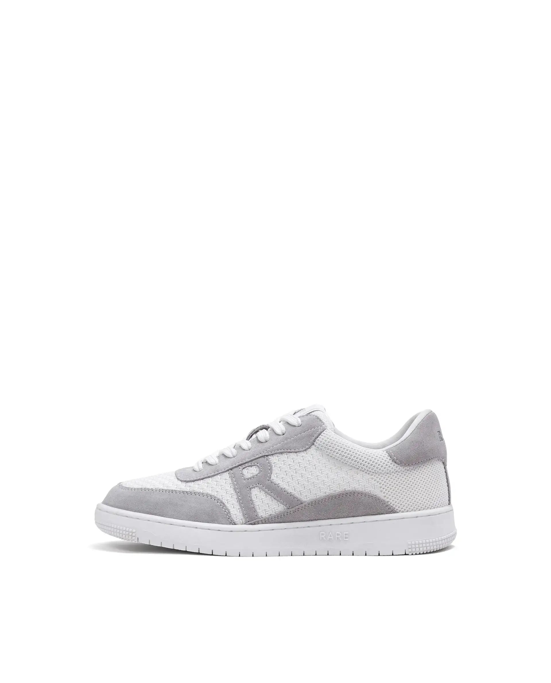 Rare Rabbit Men's Flint White Leather Lace-Up Closure Sneaker
