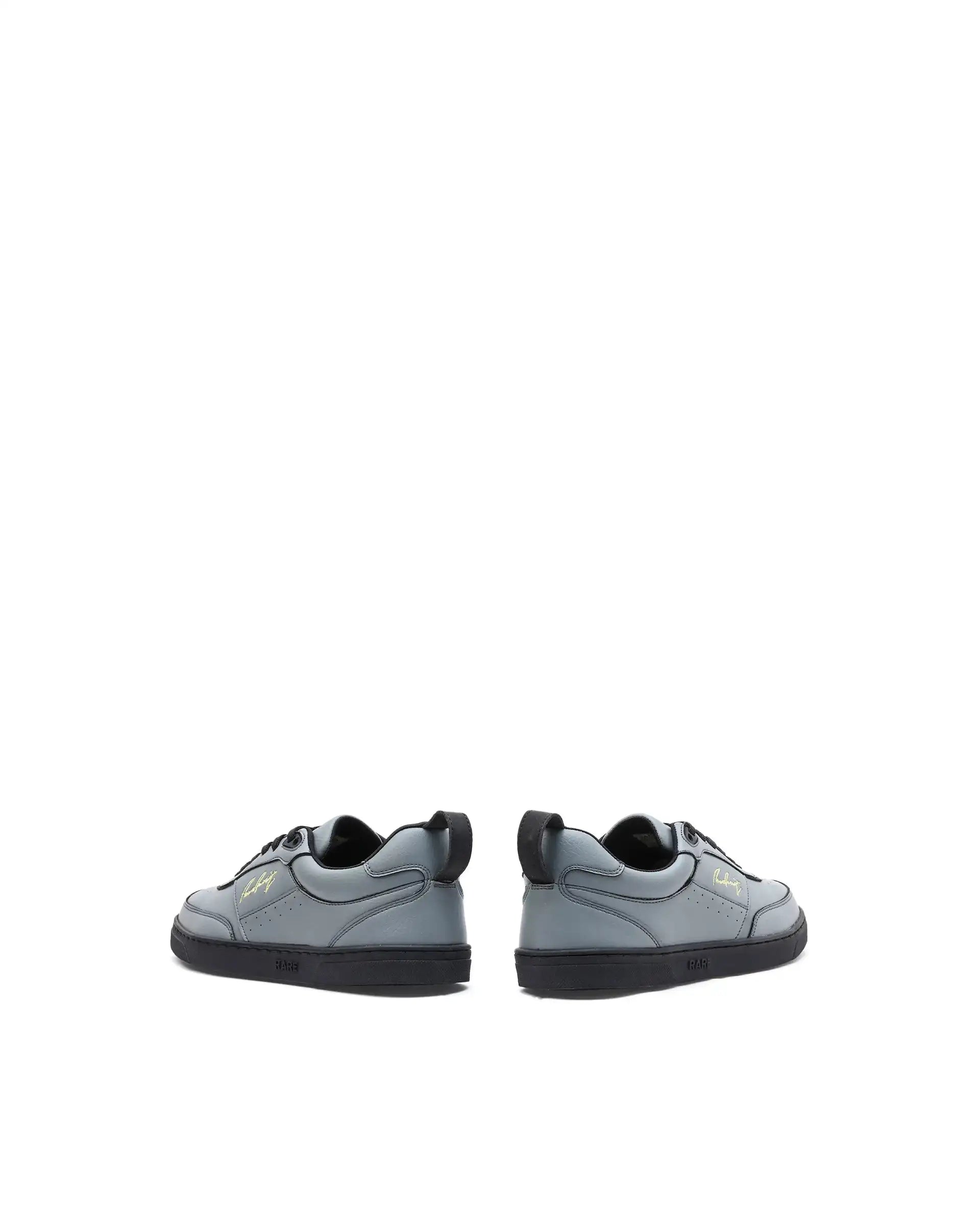 Rare Rabbit Men's Garen Grey Micro Fiber Causal Sneaker