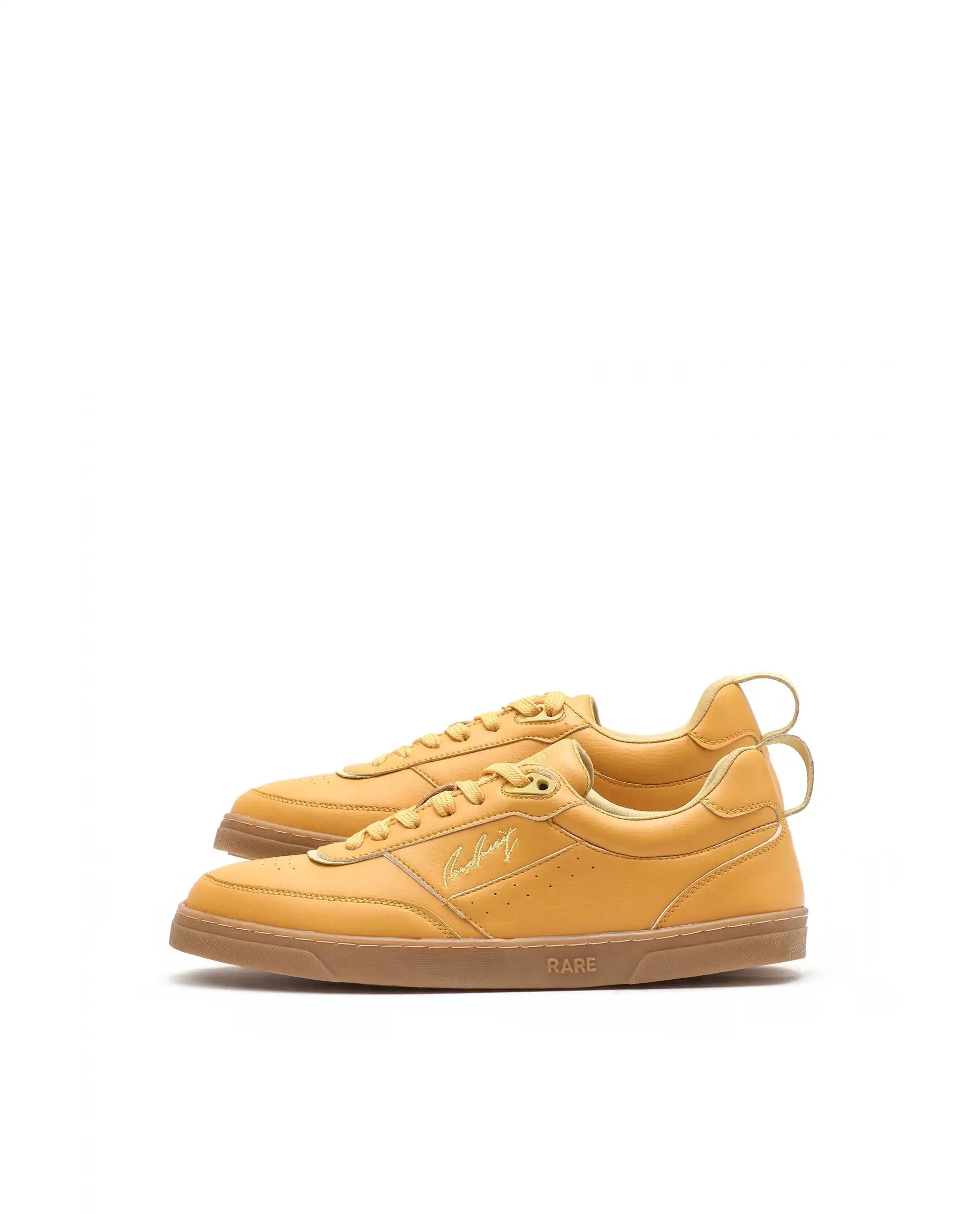Rare Rabbit Men's Garen Mustard Micro Fiber Causal Sneaker