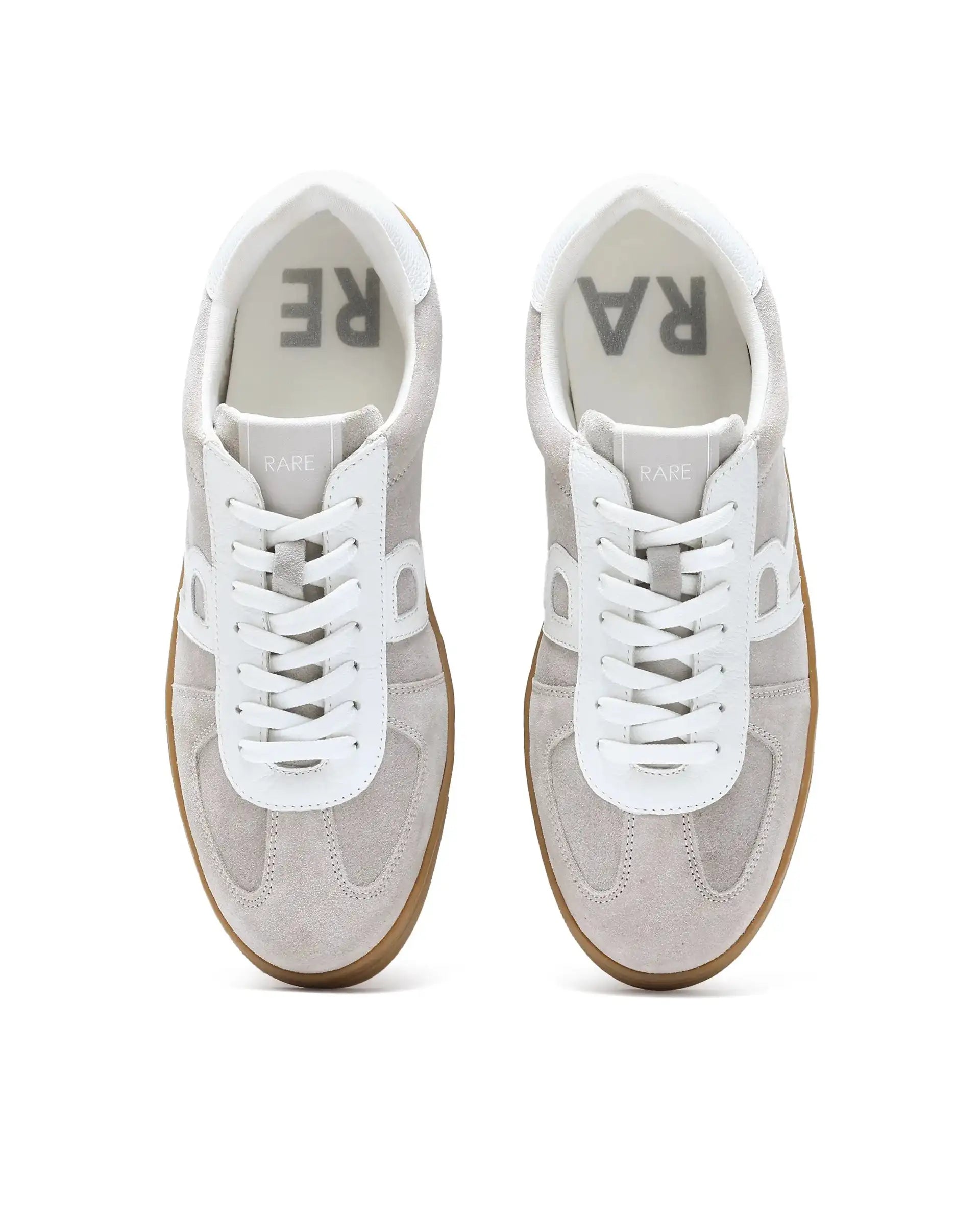 Rare Rabbit Men's Greg Light Grey Lace-Up Closure Suede Sneaker
