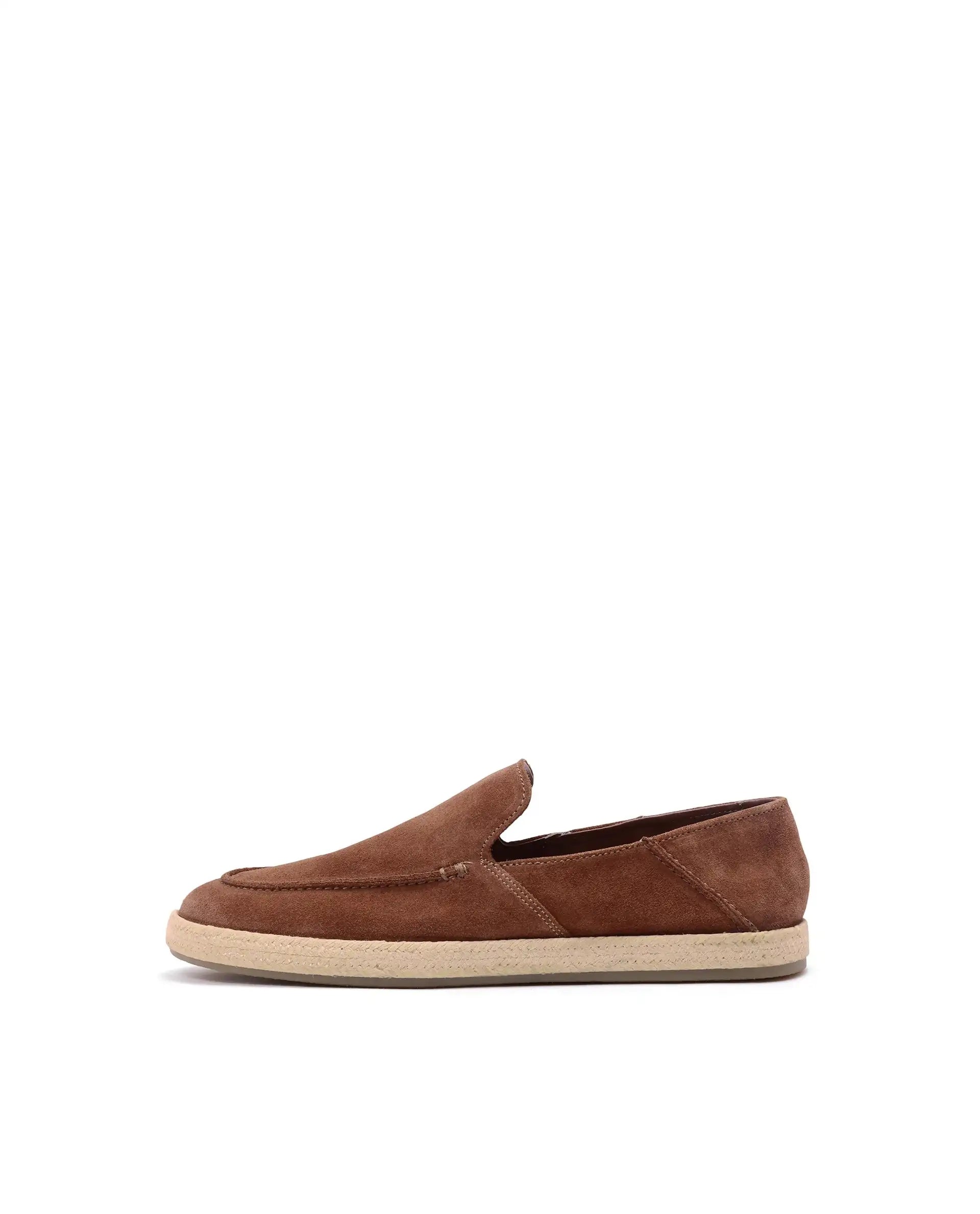 Rare Rabbit Men Havana Camel Suede Leather Slip-On Closure Shoes