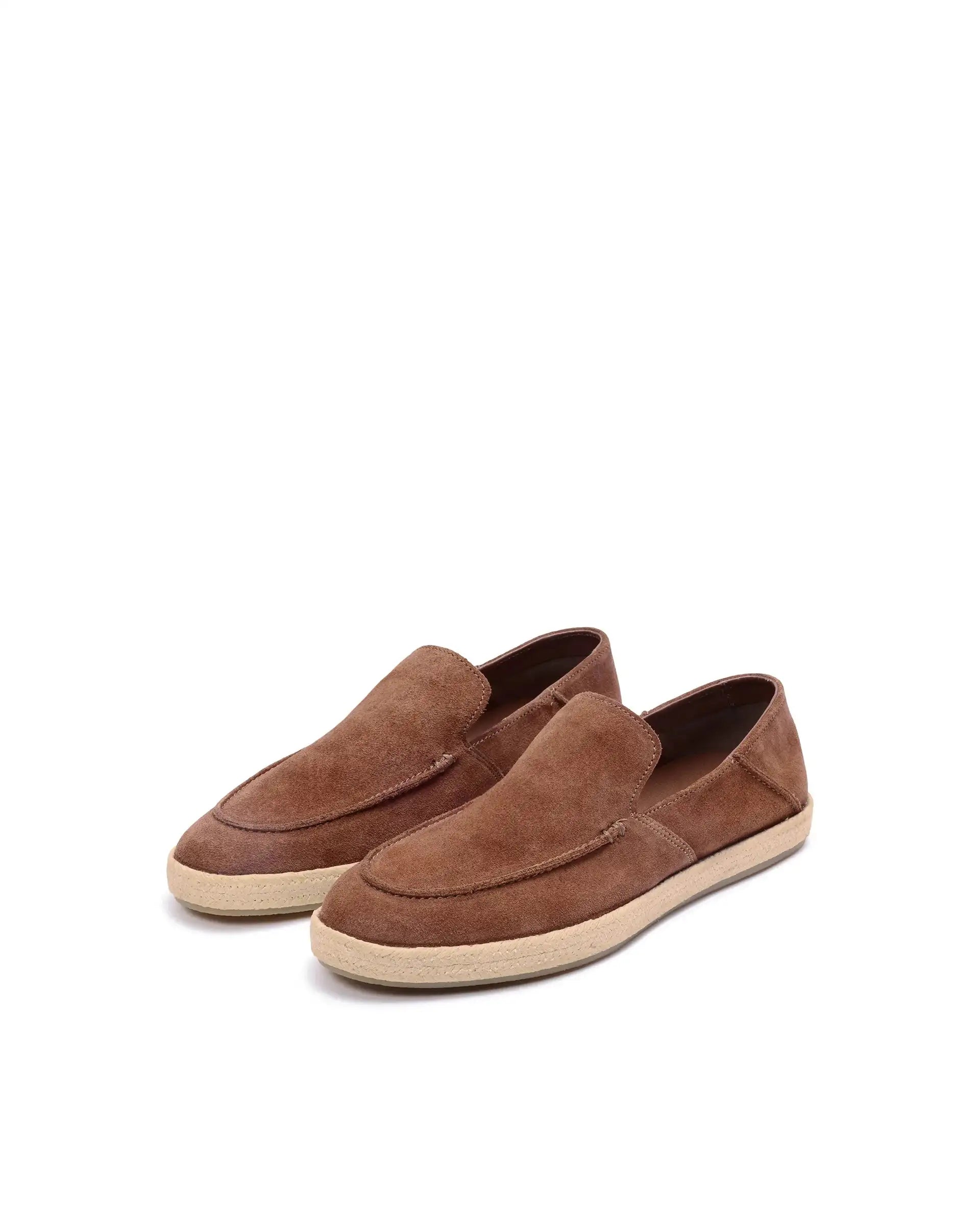 Rare Rabbit Men Havana Camel Suede Leather Slip-On Closure Shoes