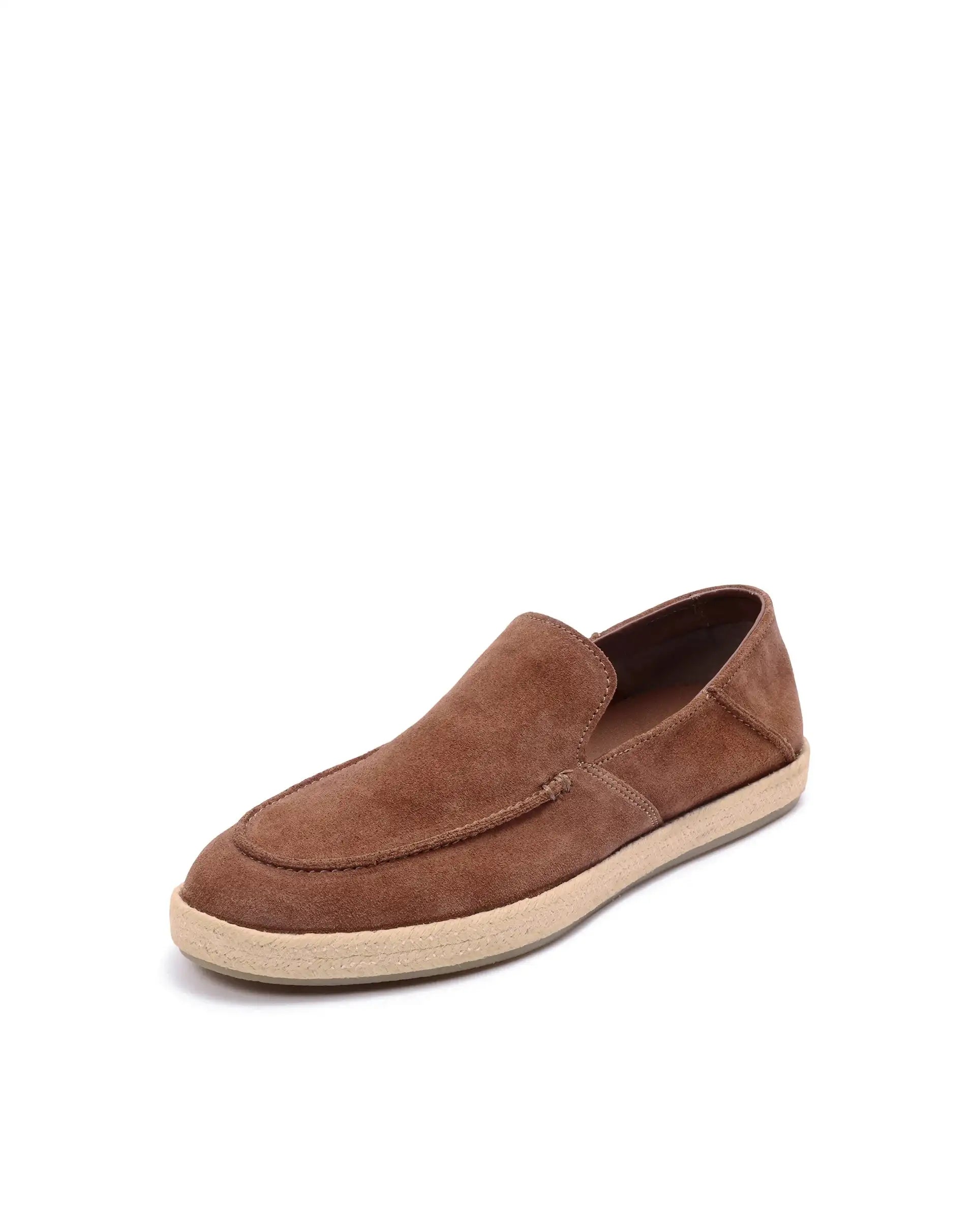 Rare Rabbit Men Havana Camel Suede Leather Slip-On Closure Shoes