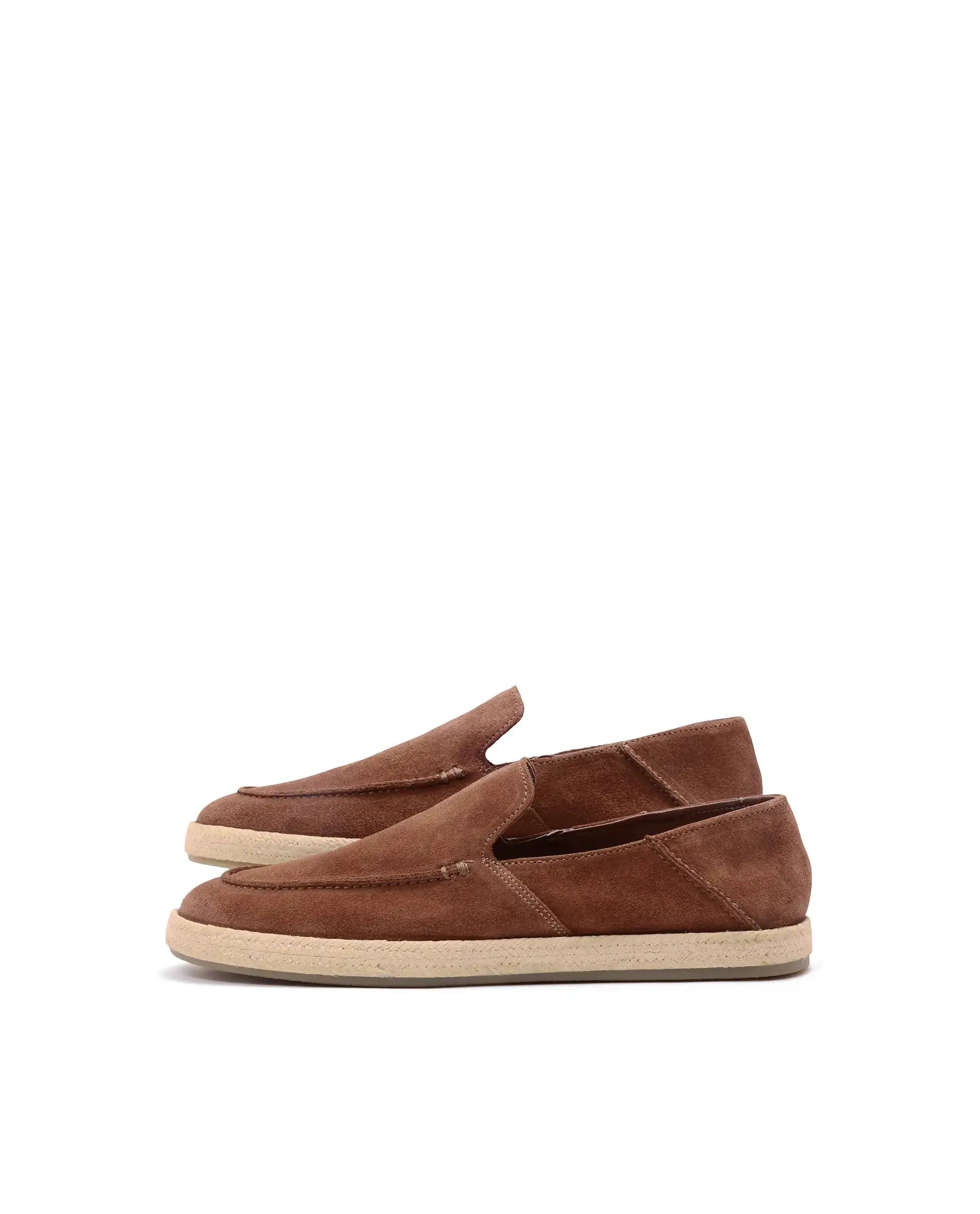 Rare Rabbit Men Havana Camel Suede Leather Slip-On Closure Shoes