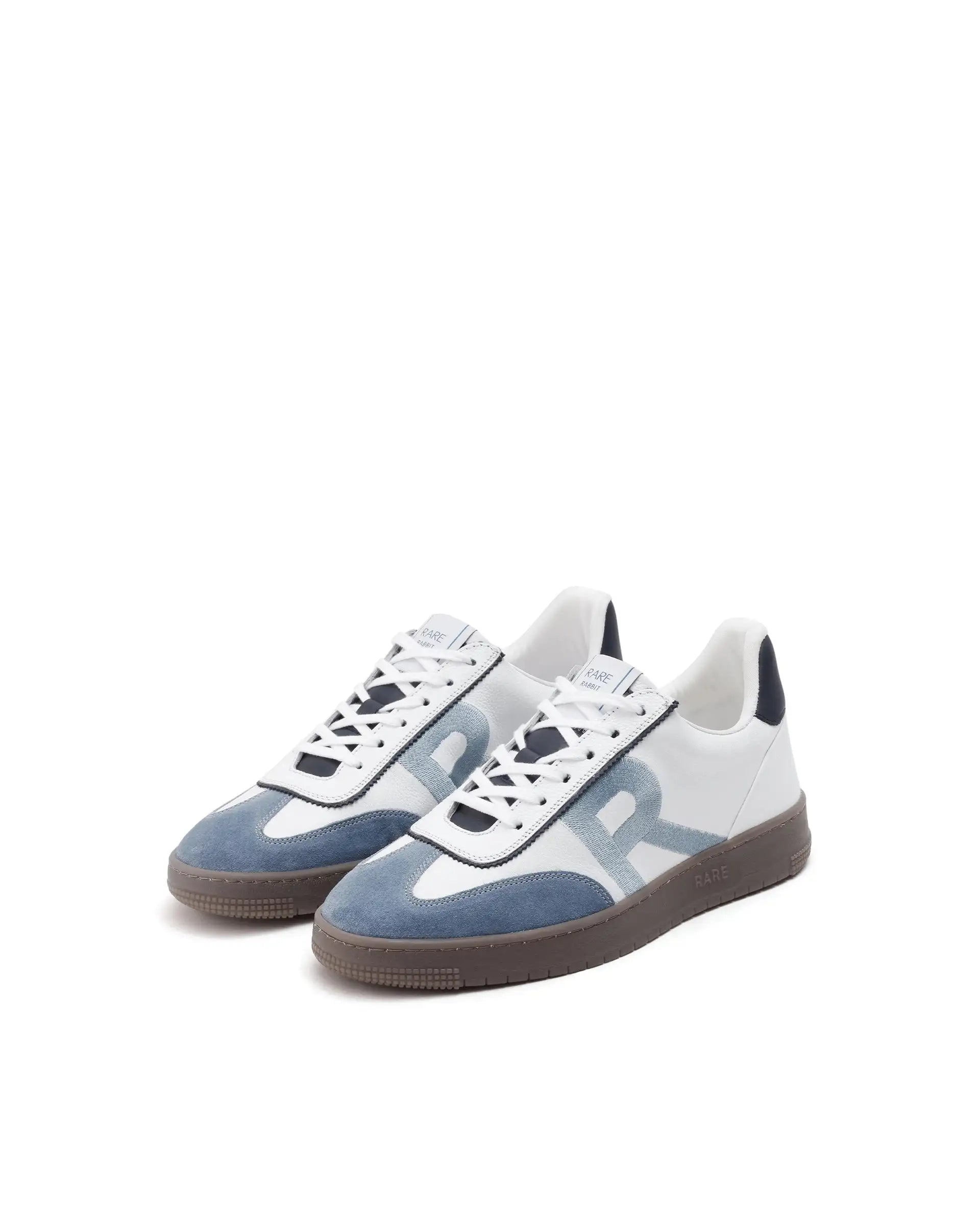 Rare Rabbit Men Hem White Lace-Up Genuine Leather Signature Hem Branding Low-Top Sneaker Shoes