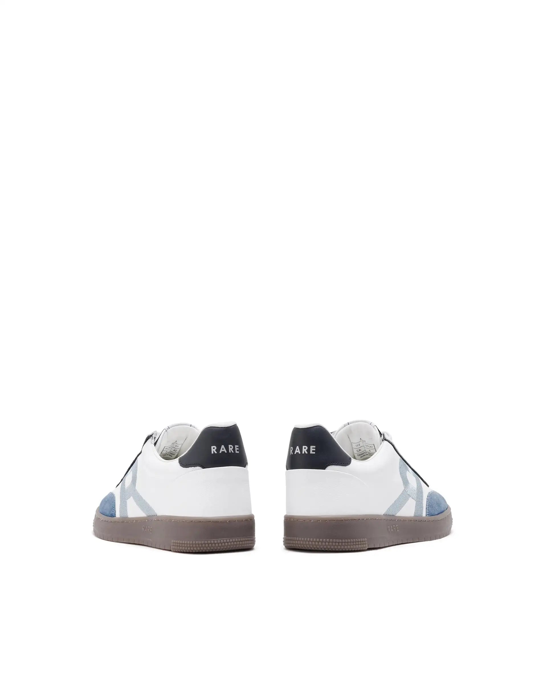 Rare Rabbit Men Hem White Lace-Up Genuine Leather Signature Hem Branding Low-Top Sneaker Shoes