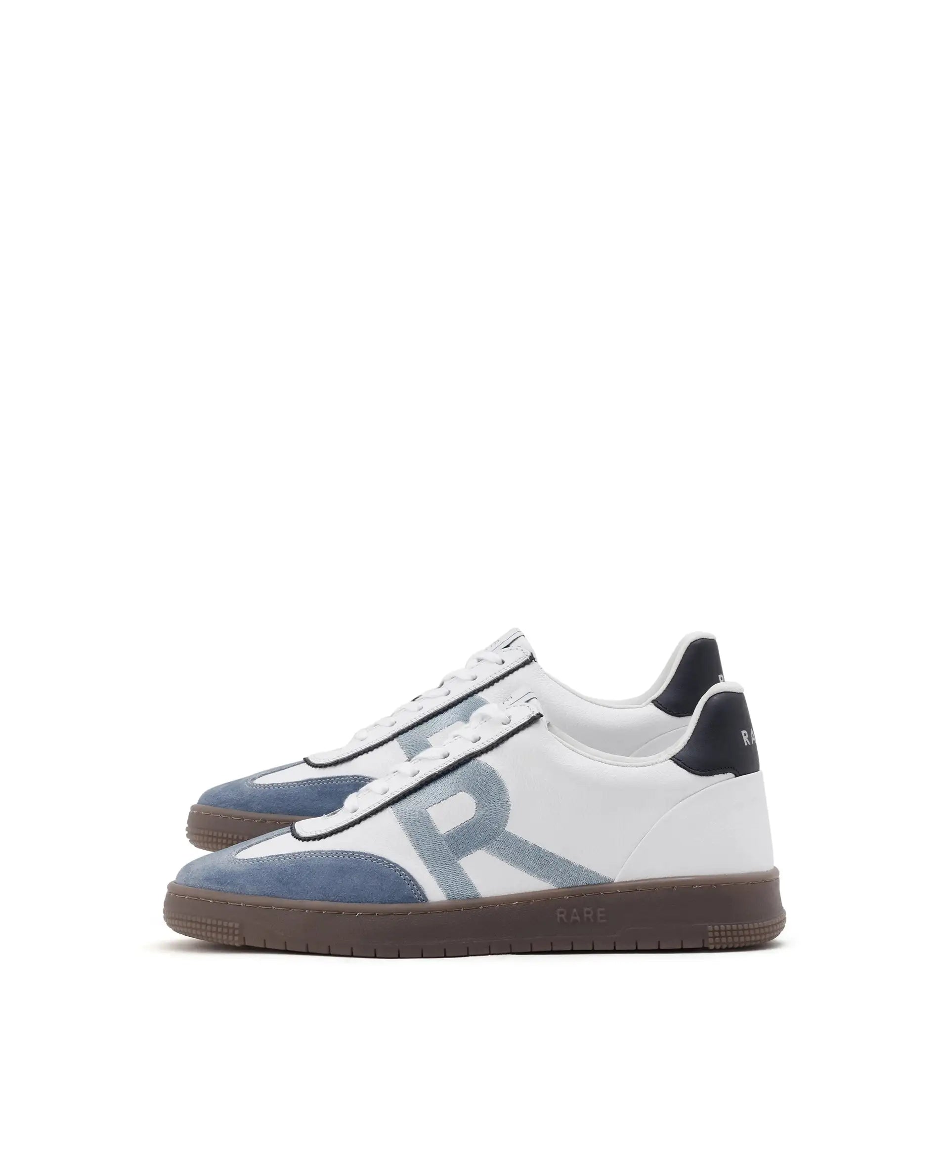 Rare Rabbit Men Hem White Lace-Up Genuine Leather Signature Hem Branding Low-Top Sneaker Shoes