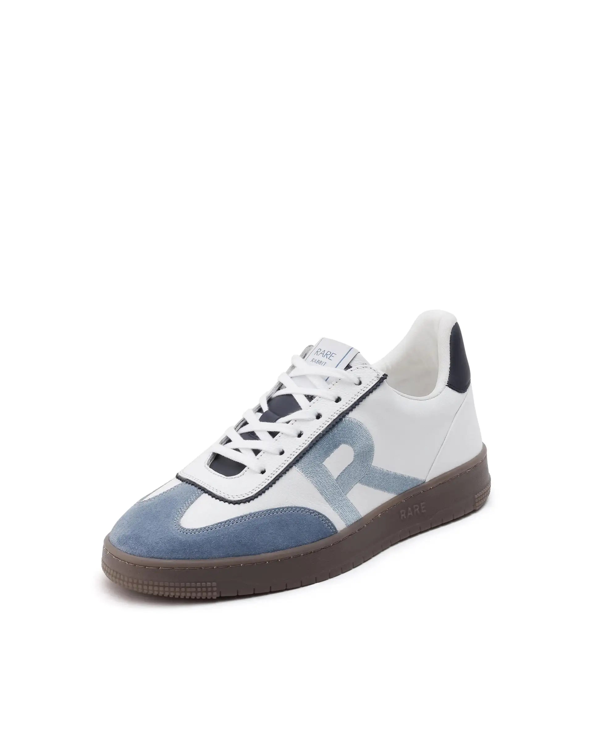 Rare Rabbit Men Hem White Lace-Up Genuine Leather Signature Hem Branding Low-Top Sneaker Shoes