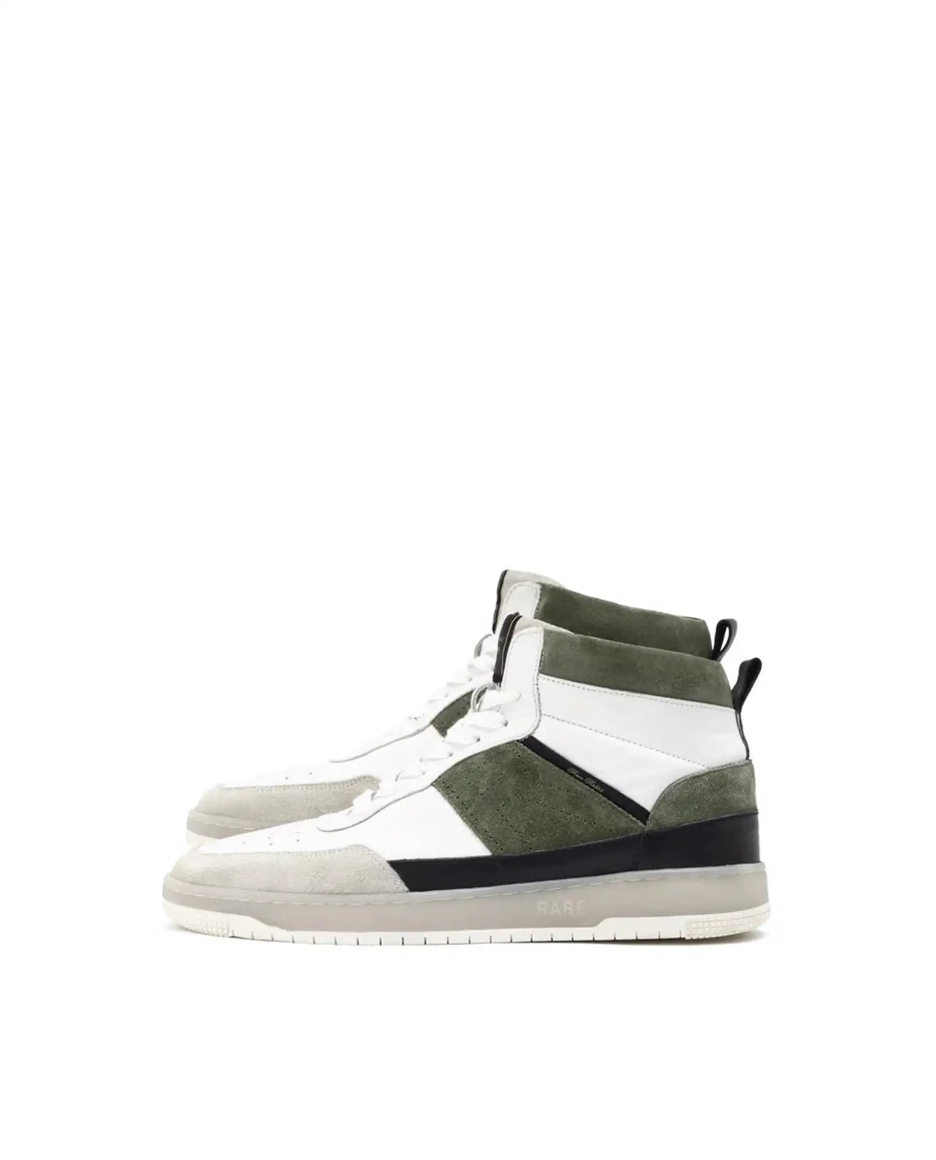 Rare Rabbit Men's Horizon Green Suede And Leather High-Top Lace Up Sneaker Shoes