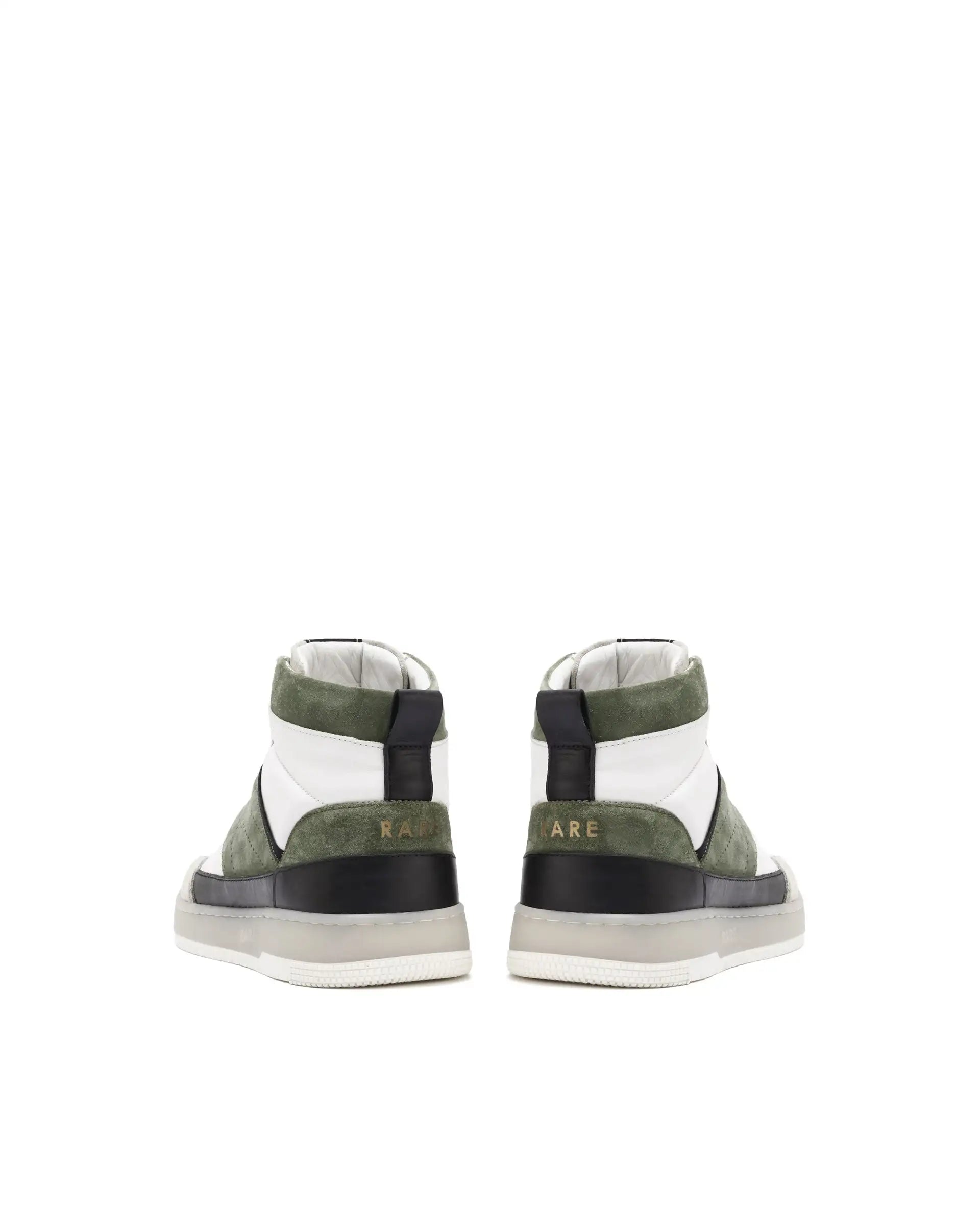 Rare Rabbit Men's Horizon Green Suede And Leather High-Top Lace Up Sneaker Shoes