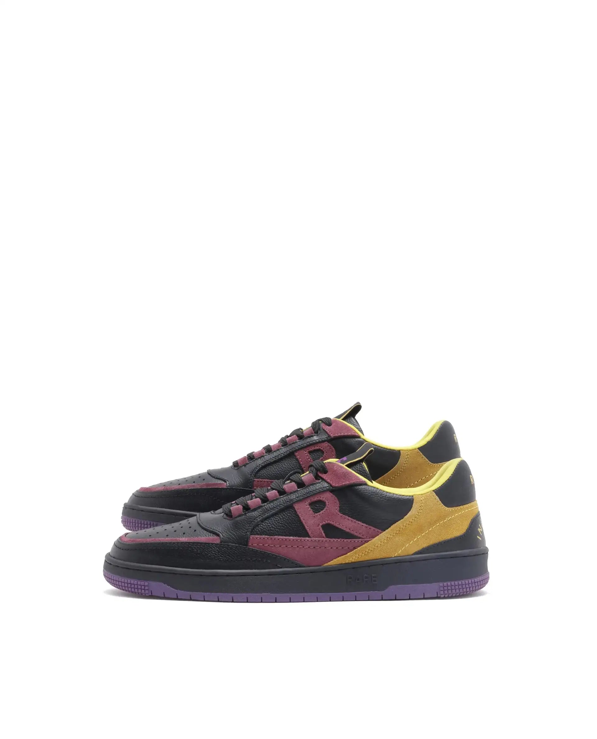 Rare Rabbit Men Inferno Black Lace-Up Closure Sneaker