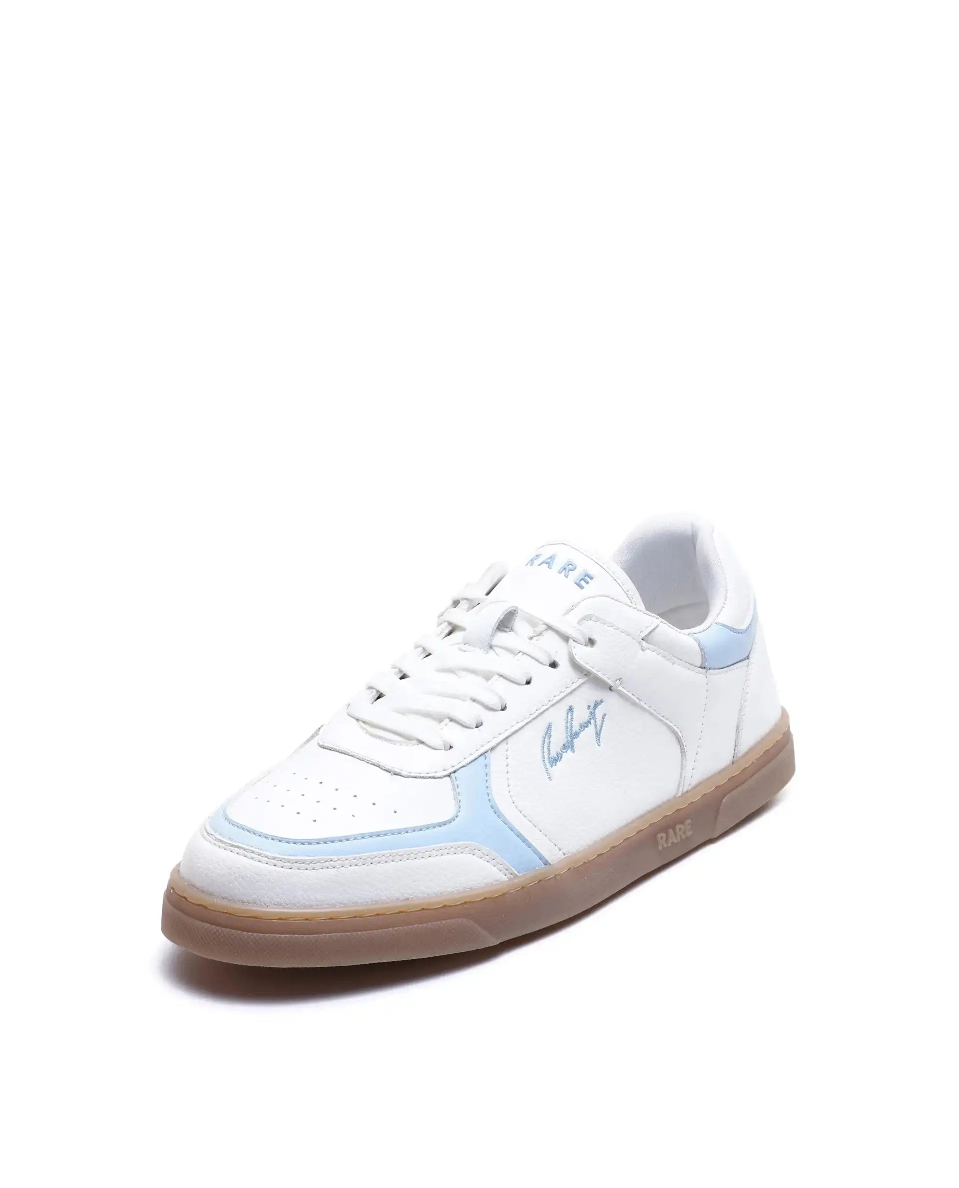 Rare Rabbit Men's Inforo Blue Micro Leather Sneaker
