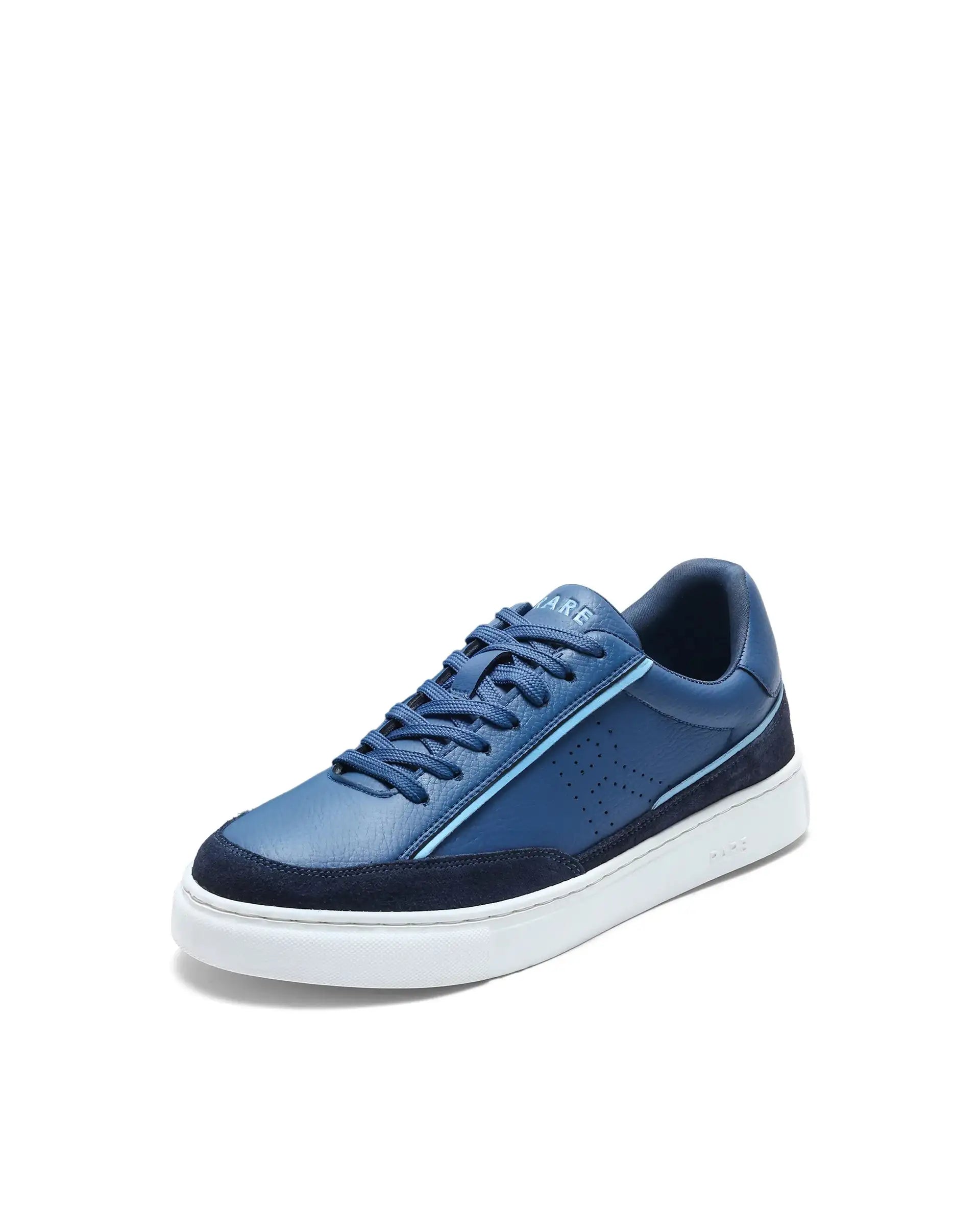 Rare Rabbit Men's Kennen Blue Micro Fiber Causal Sneaker