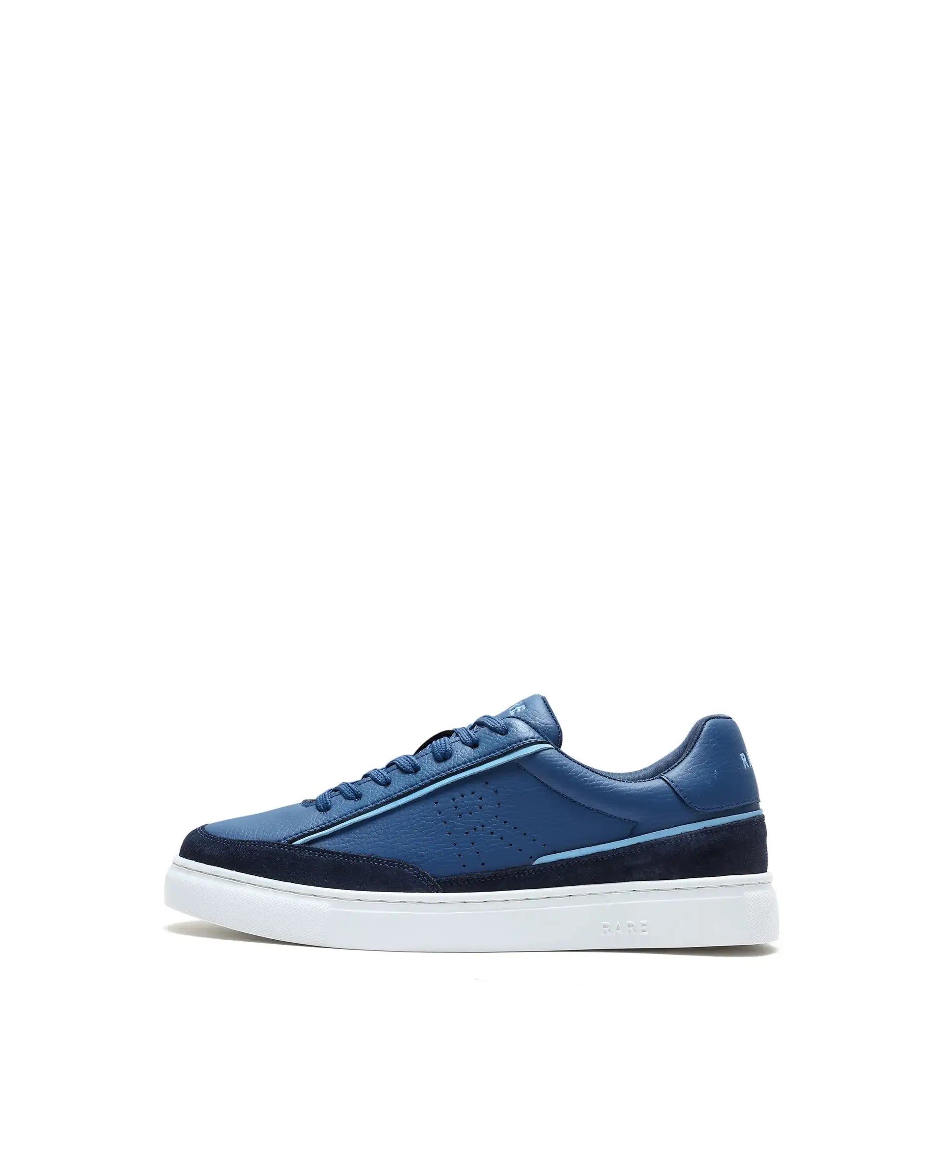 Rare Rabbit Men's Kennen Blue Micro Fiber Causal Sneaker
