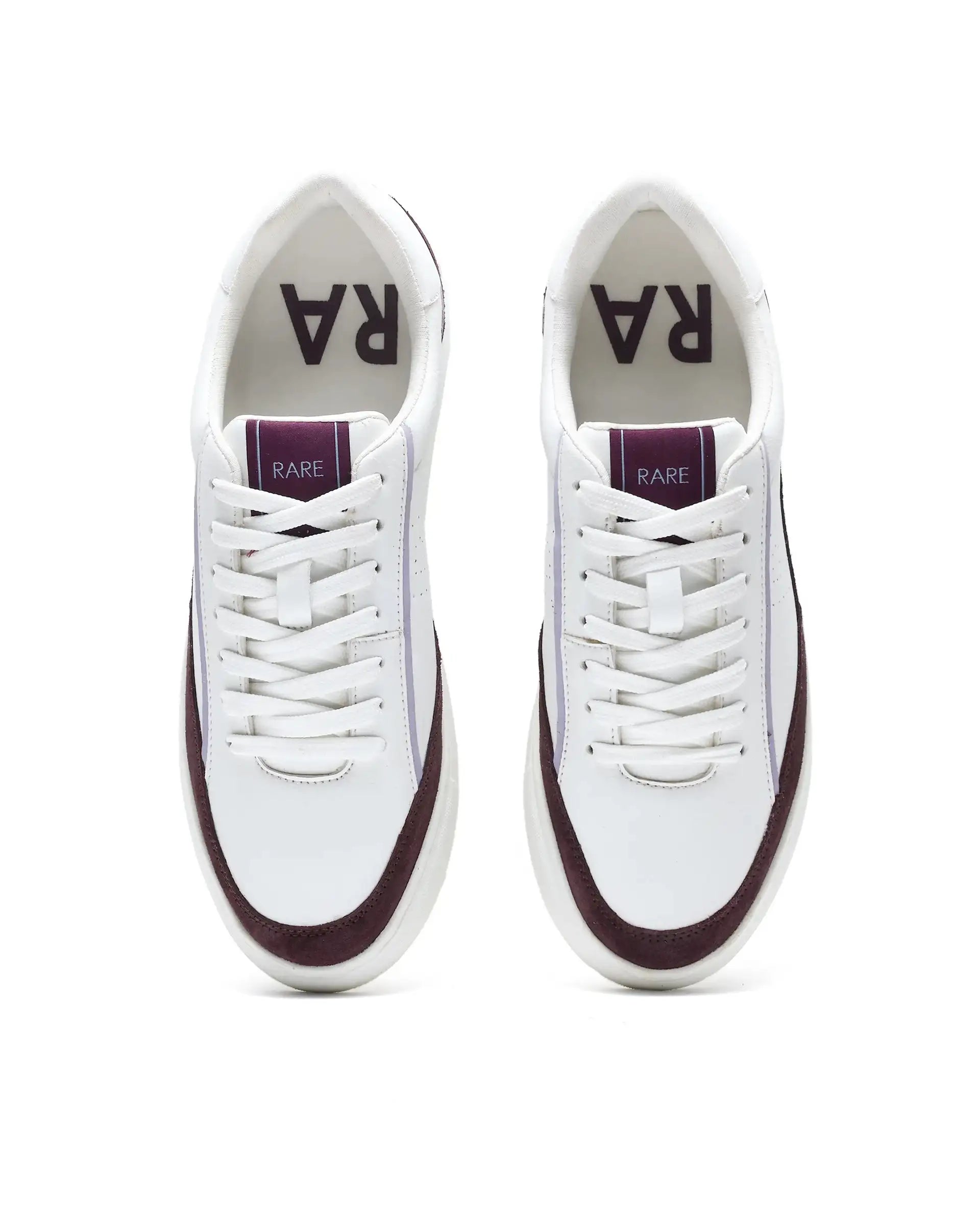 Rare Rabbit Men's Kennen Purple Micro Fiber Causal Sneaker