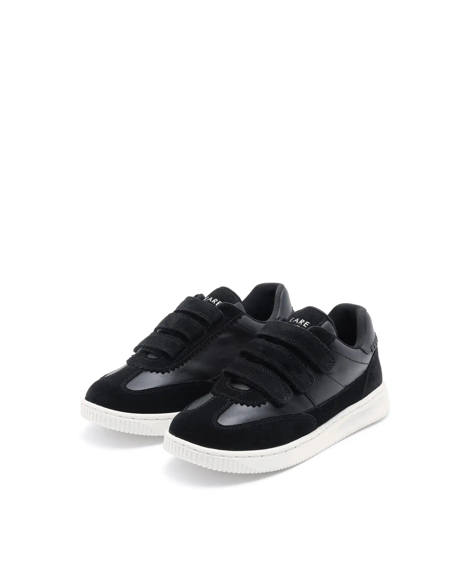 Rare Ones Kids Walc Black Leather Riptape Fastening Sneaker