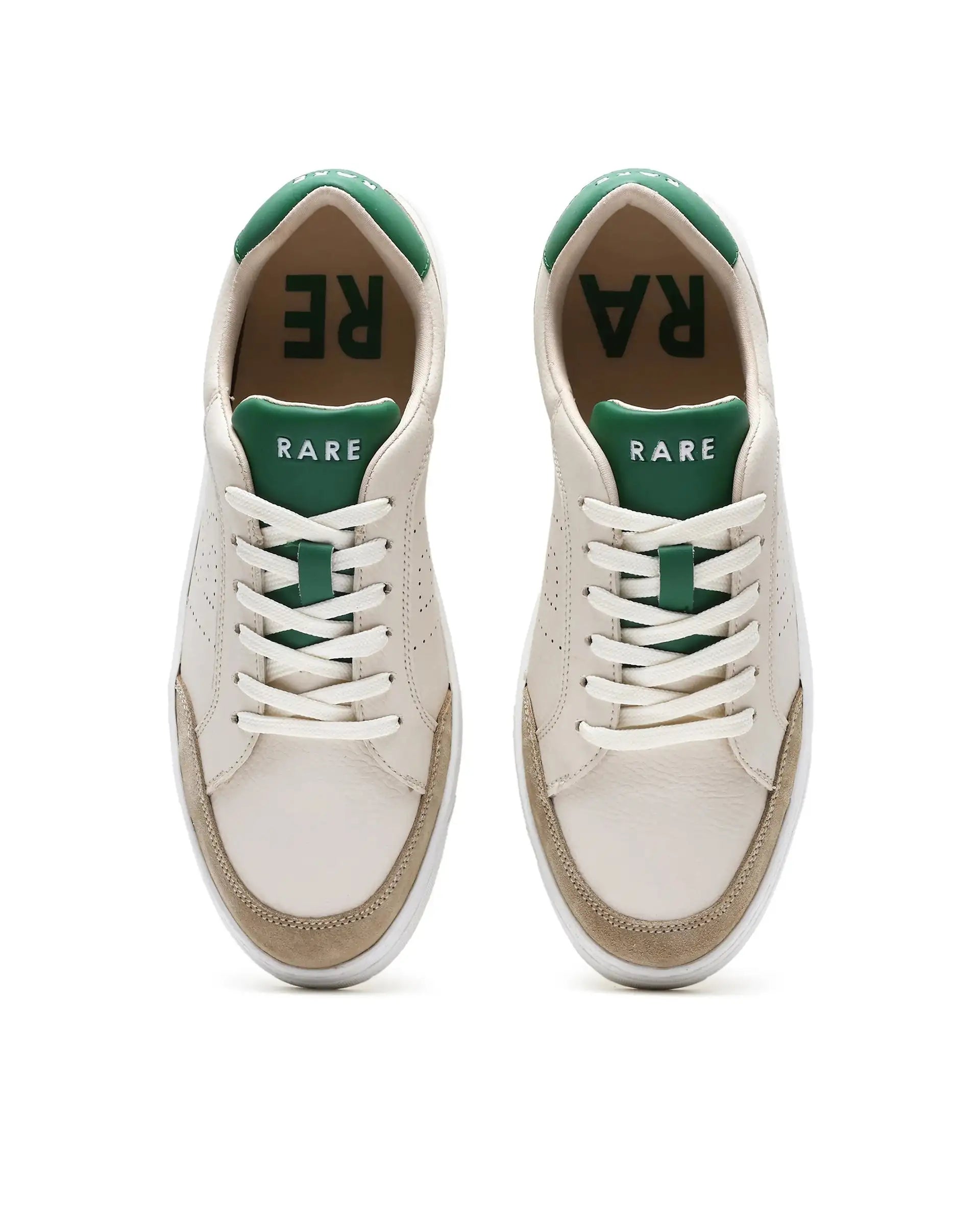Rare Rabbit Men's Knox Beige Micro Fiber Causal Sneaker