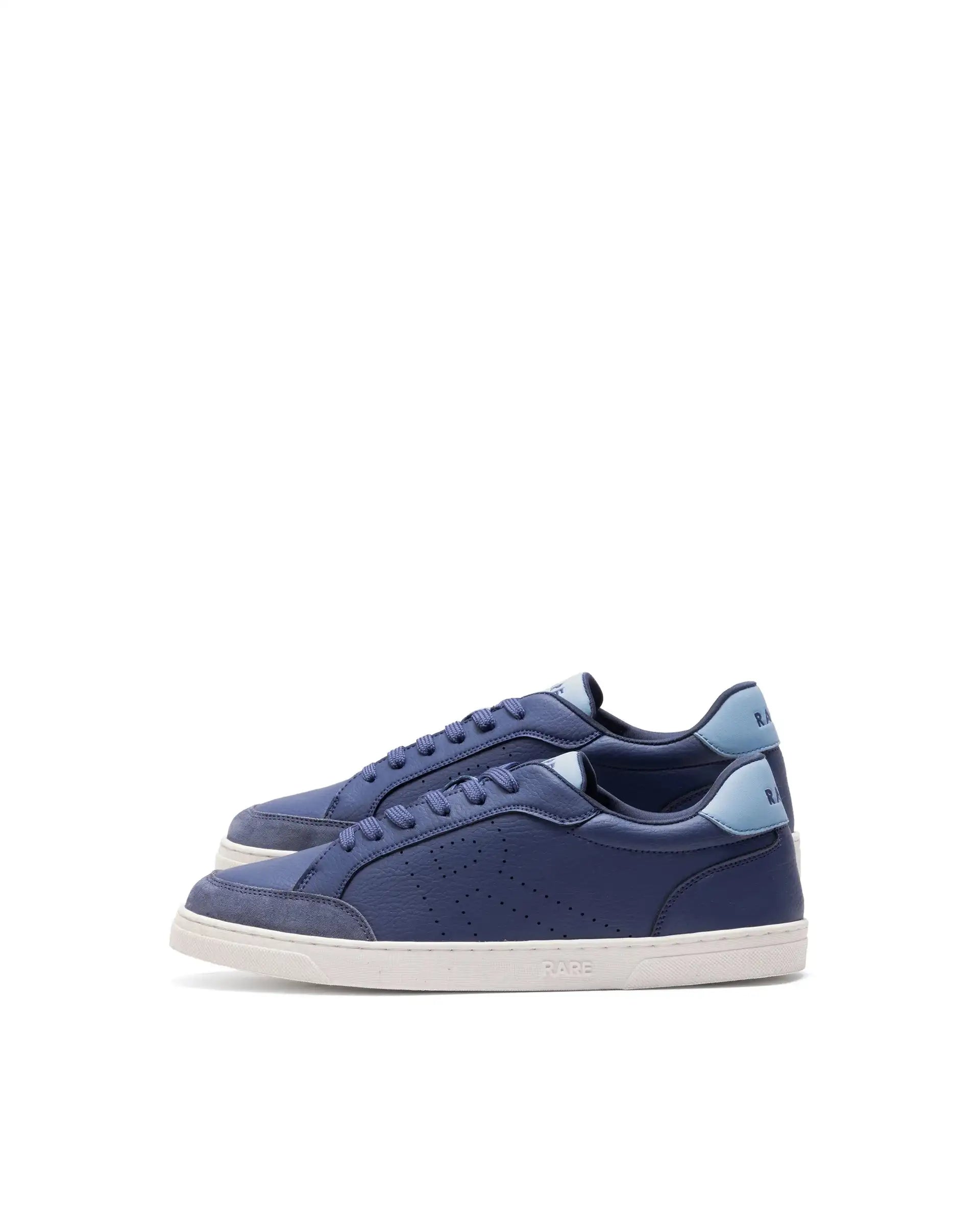 Rare Rabbit Men's Knox Navy Micro Fiber Causal Sneaker