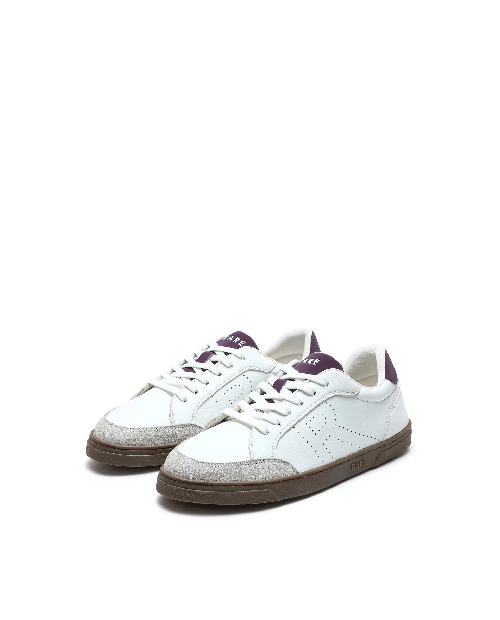 Rare Rabbit Men's Knox Purple Micro Fiber Causal Sneaker