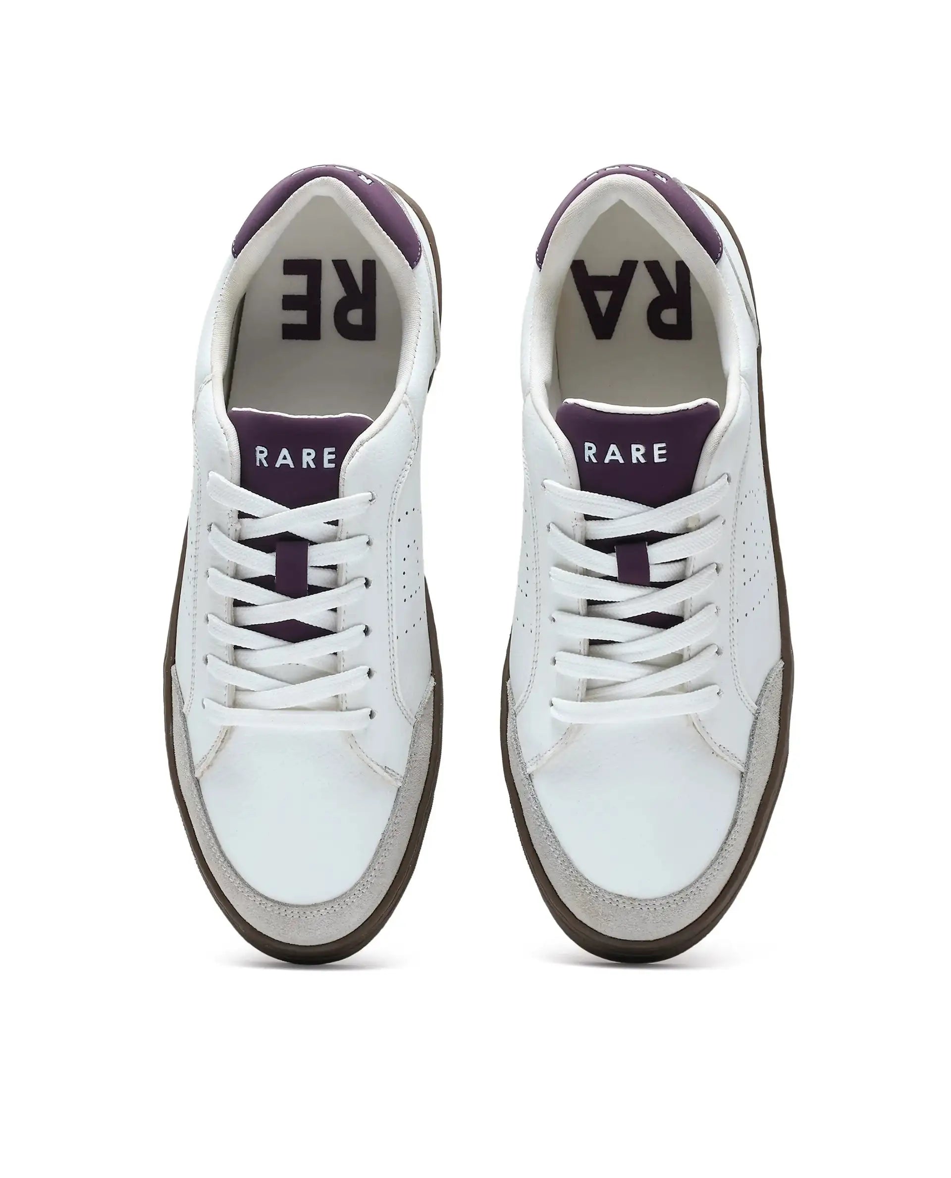 Rare Rabbit Men's Knox Purple Micro Fiber Causal Sneaker