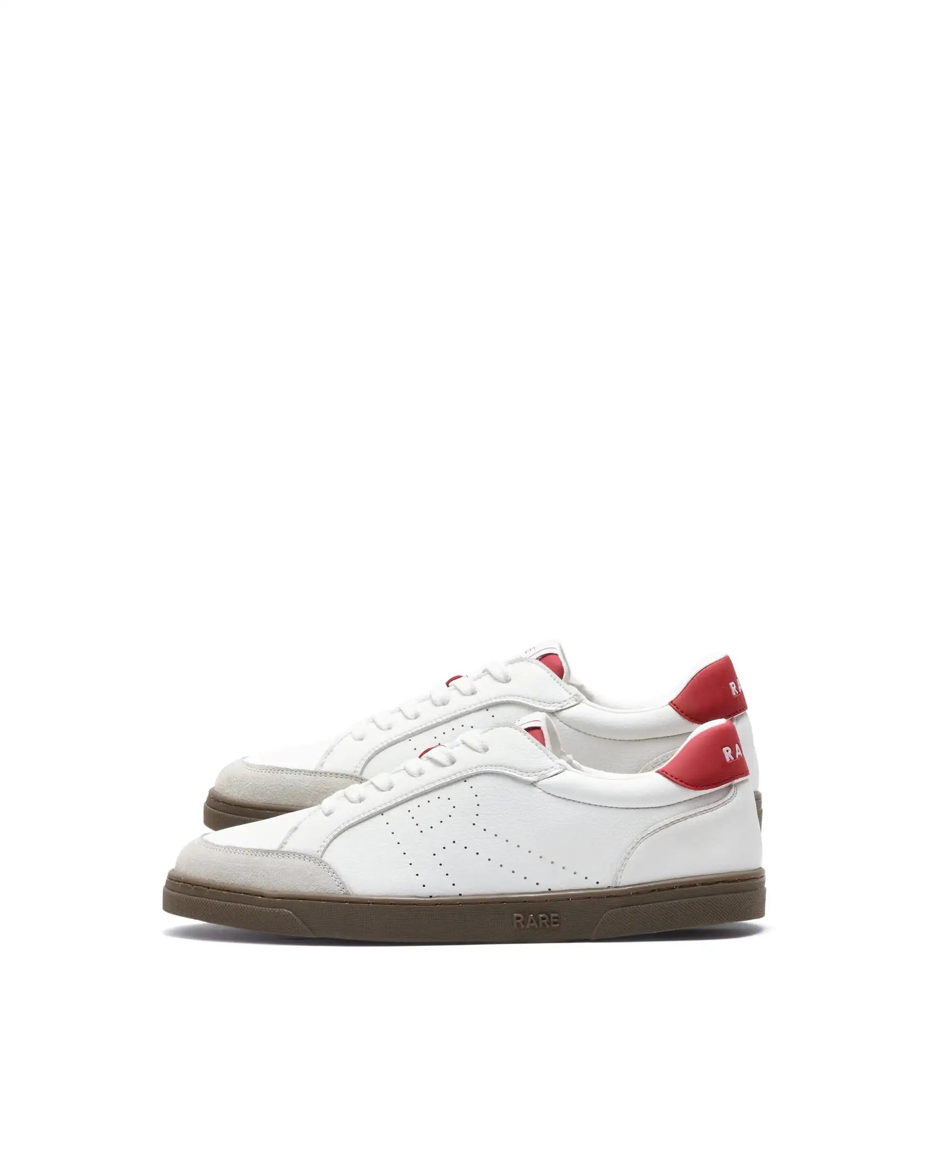 Rare Rabbit Men's Knox Red Micro Fiber Causal Sneaker