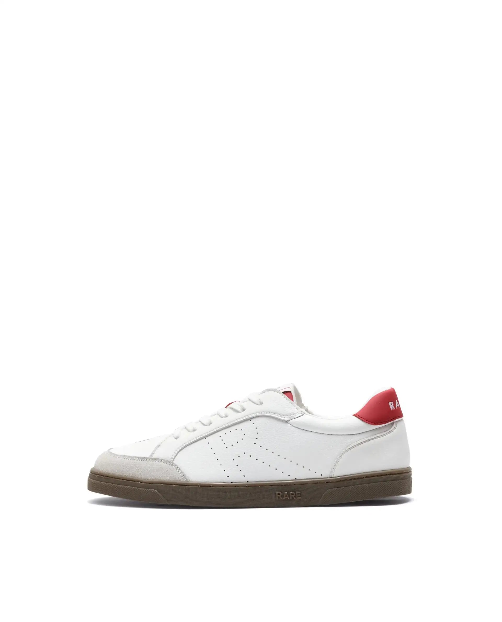 Rare Rabbit Men's Knox Red Micro Fiber Causal Sneaker